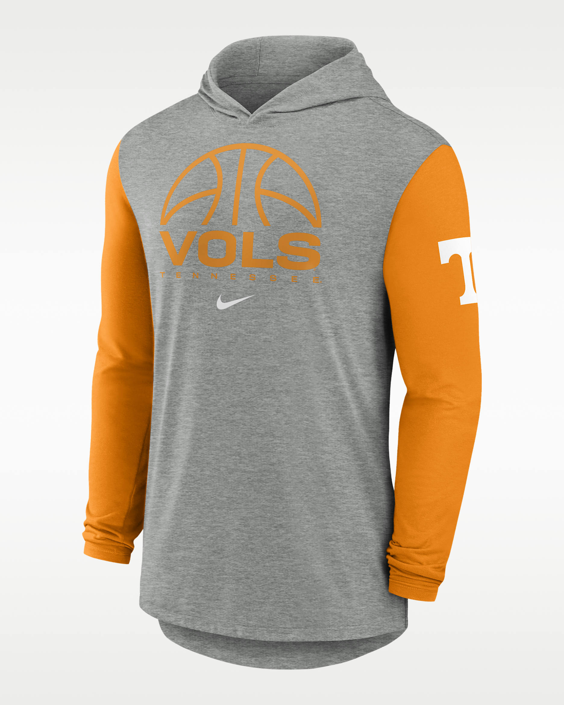 Tennessee Basketball Men's Nike Dri-FIT College Long-Sleeve Hooded T-Shirt - Grey