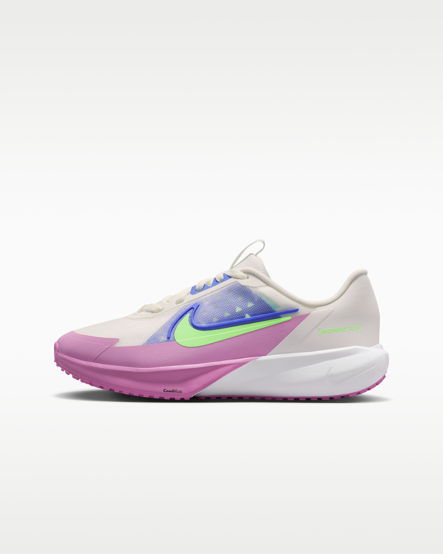 ナイキ ソニック フライ ジュニア ランニングシューズ - サミットホワイト/サファイア/ライトマゼンタ/ライムブラスト