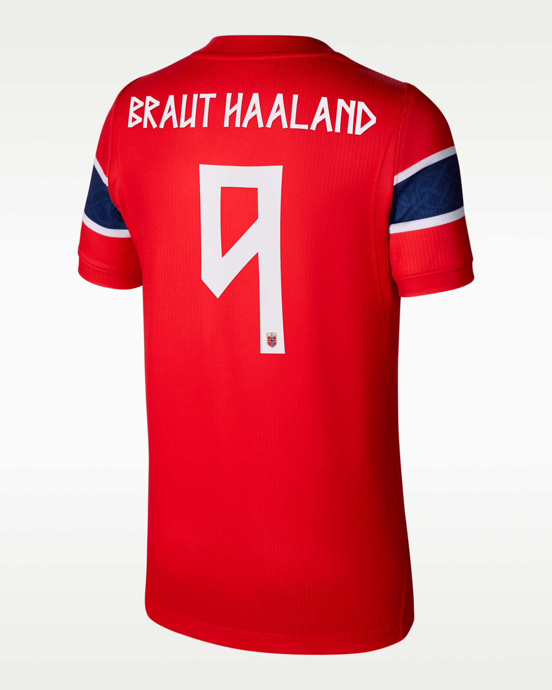 Erling Braut Haaland Norway National Team 2026 Stadium Home Big Kids' Nike Dri-FIT Soccer Jersey - Red