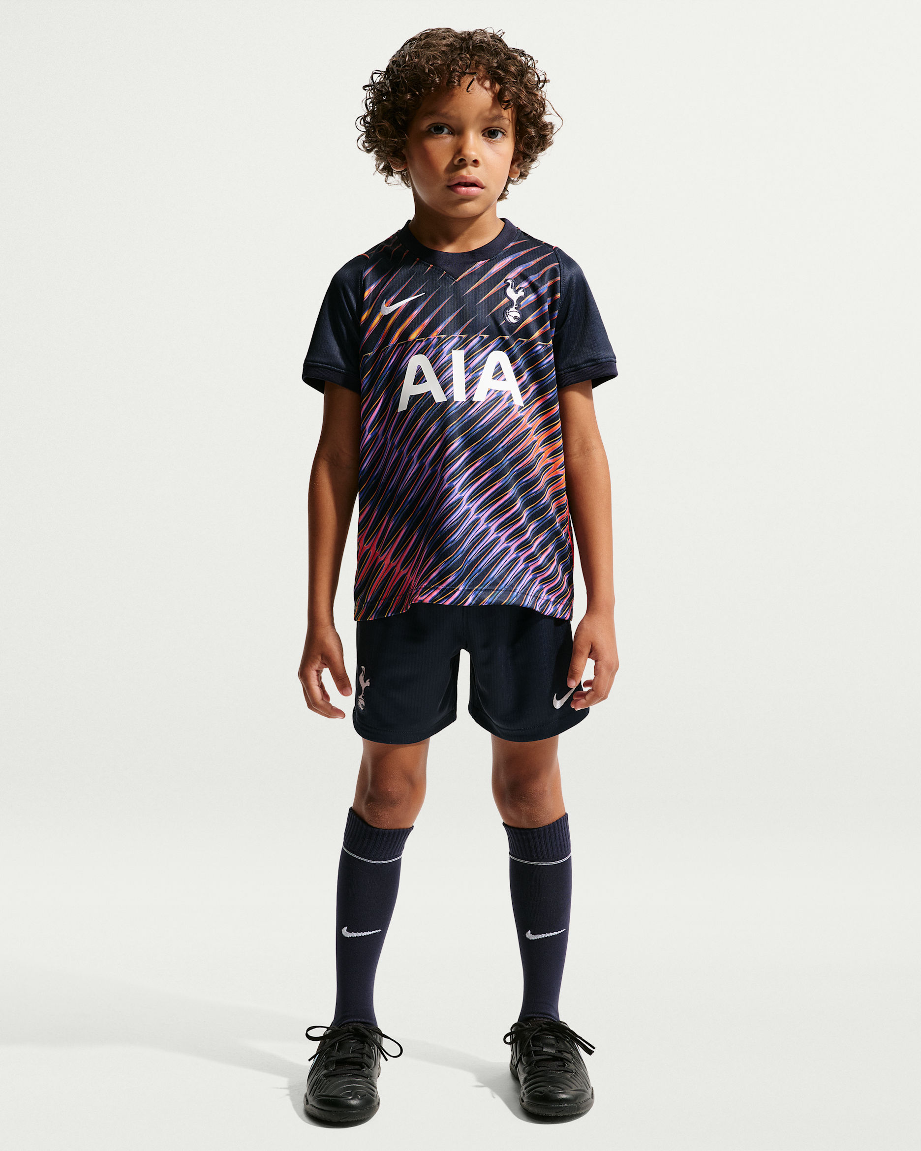 Segona equipació Stadium Tottenham Hotspur 2026 Equipació de futbol de tres peces Replica Nike - Nen/a petit/a - Obsidian/Blanc/Blanc