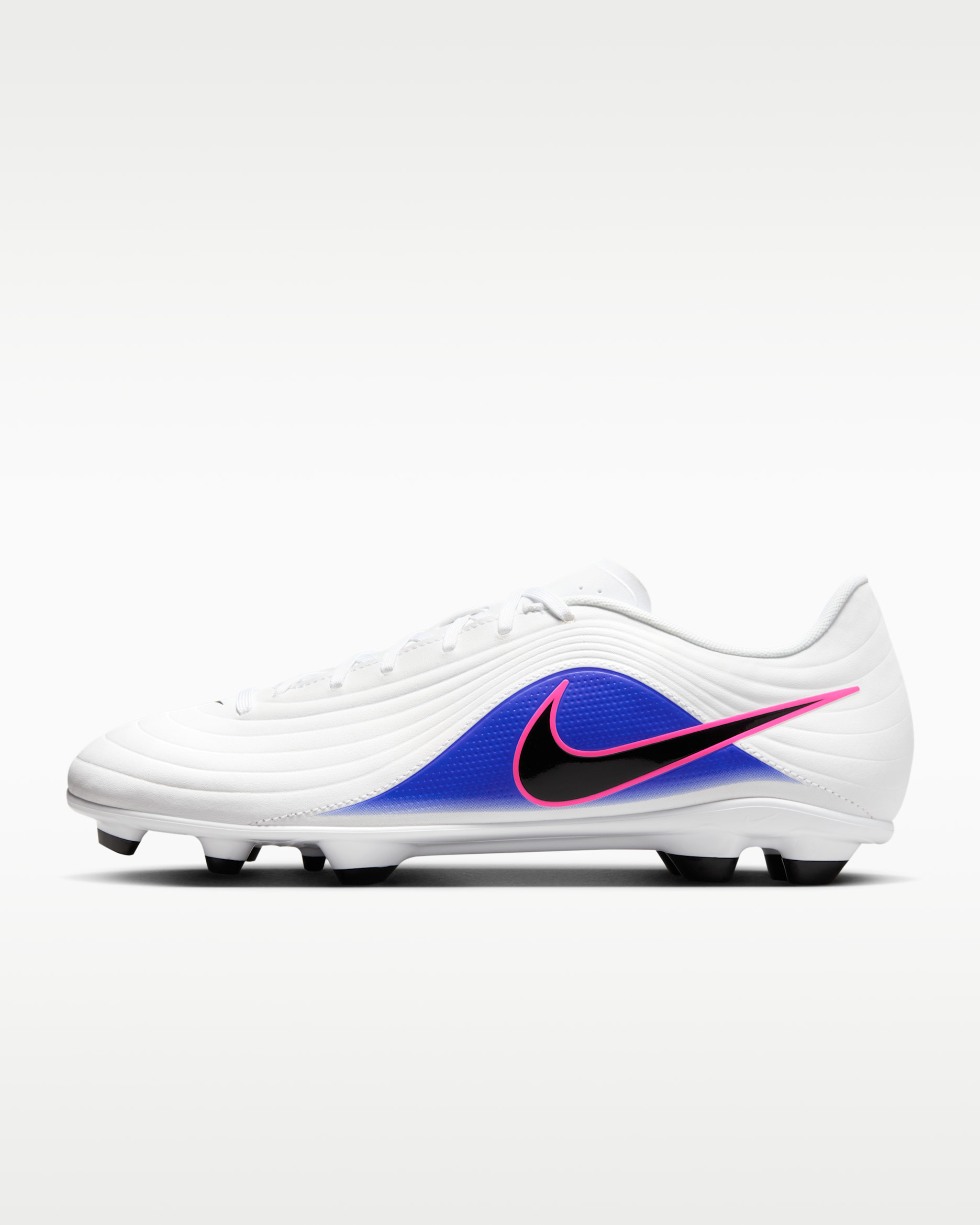 Nike Tiempo Maestro Club Botes de futbol de perfil baix per a terrenys diversos - Blanc/Racer Blue/Pink Blast/Negre