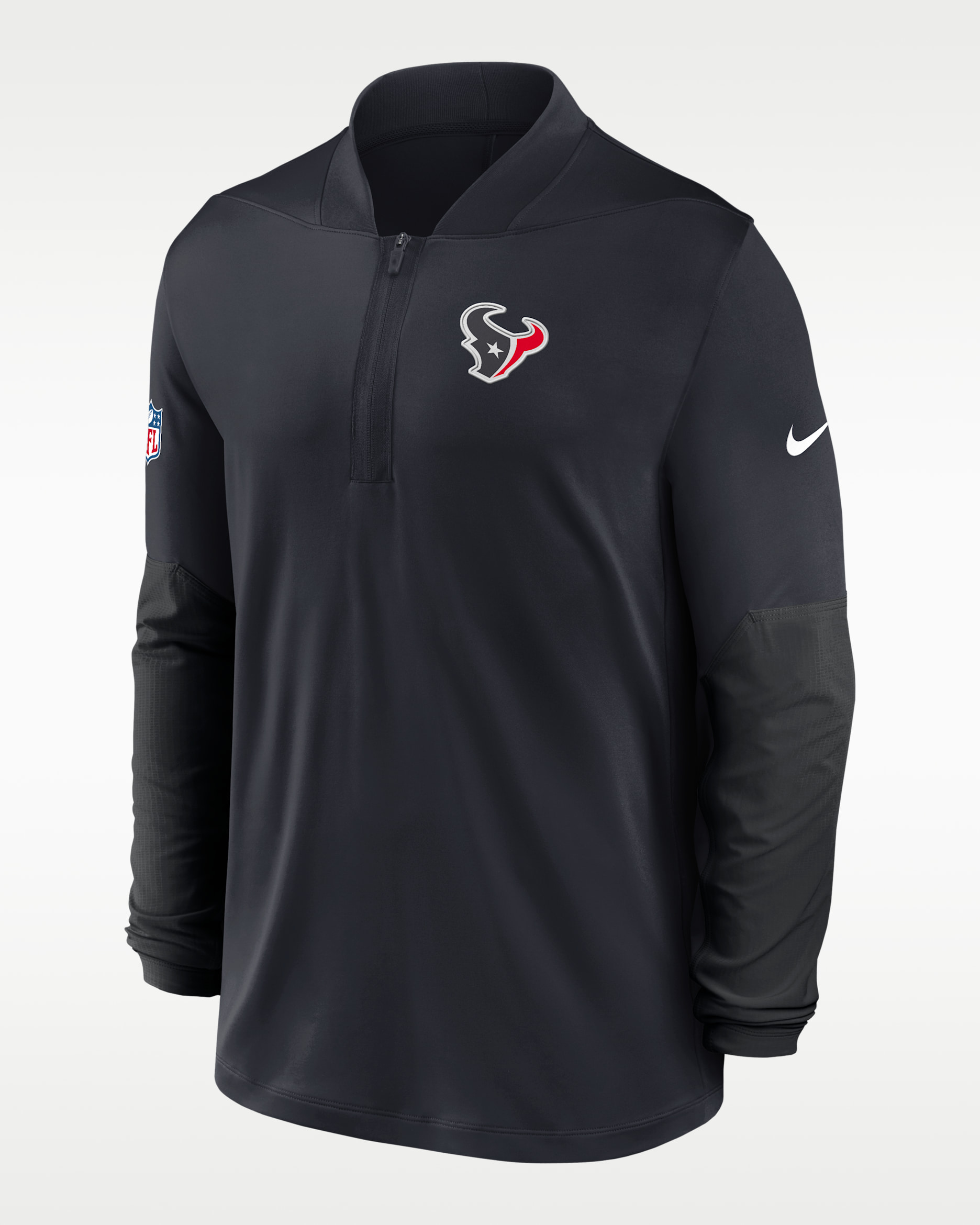 Houston Texans Feel The Pressure Men's Nike Dri-FIT NFL 1/2-Zip Top - Navy