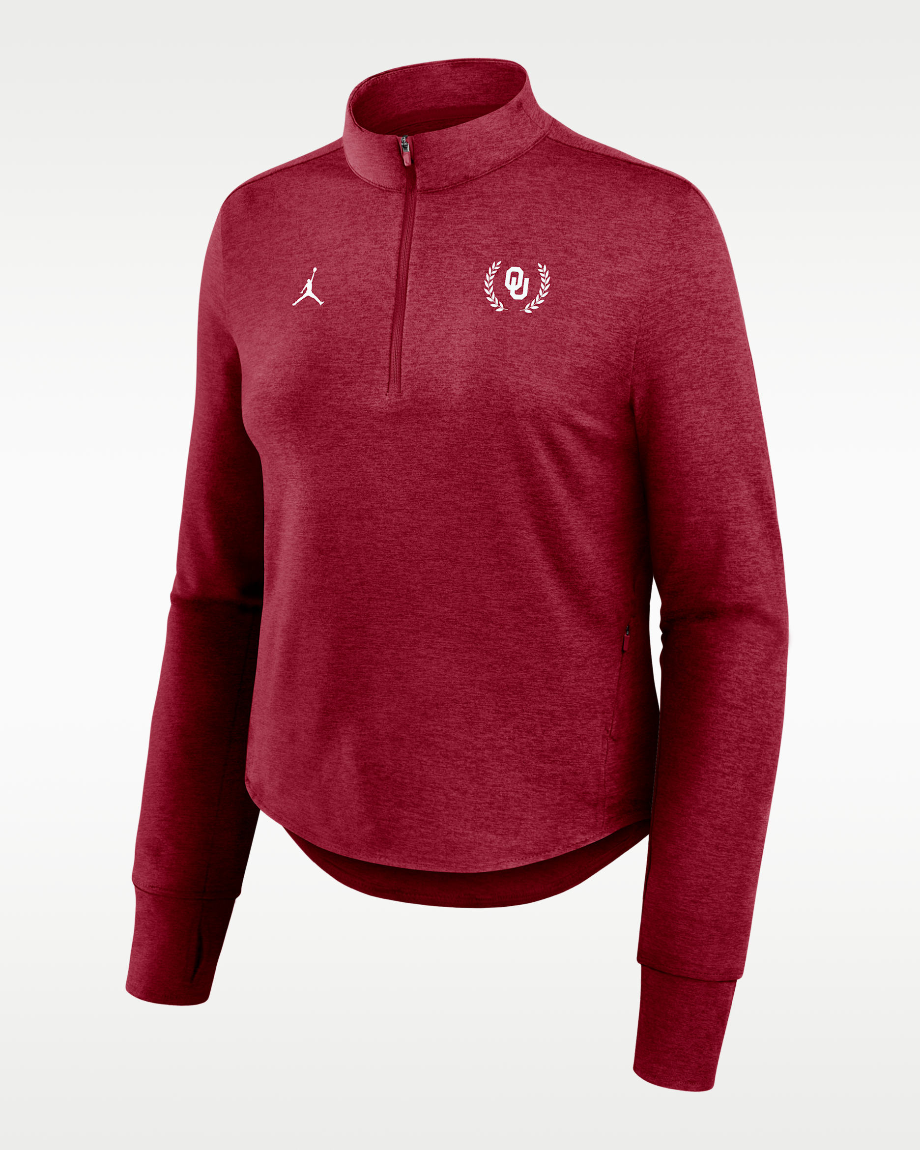 Oklahoma Swift Women's Jordan Brand Dri-FIT College Half-Zip Top - Crimson