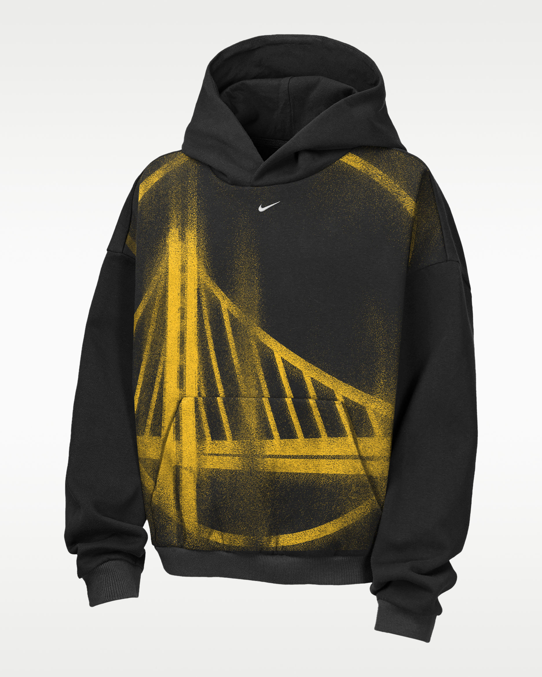 Golden State Warriors Big Kids' Nike Basketball Hoodie - Black