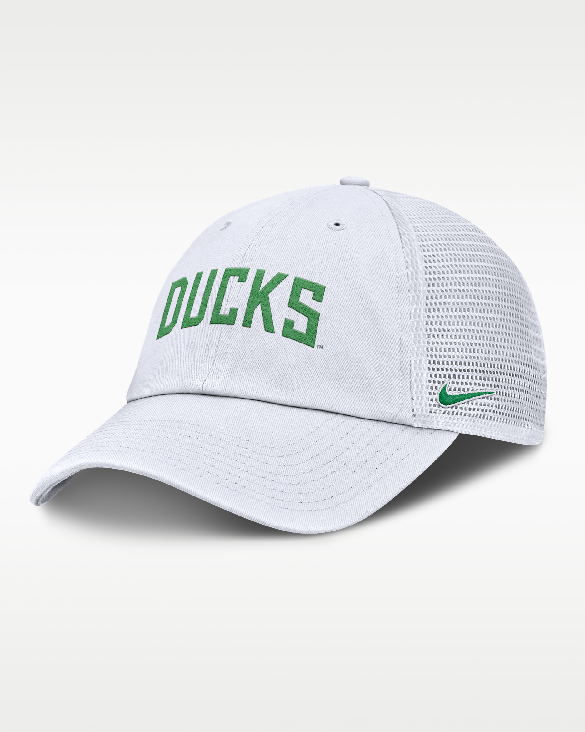Oregon Primetime Campus Club Men's Nike College Trucker Adjustable Hat - White