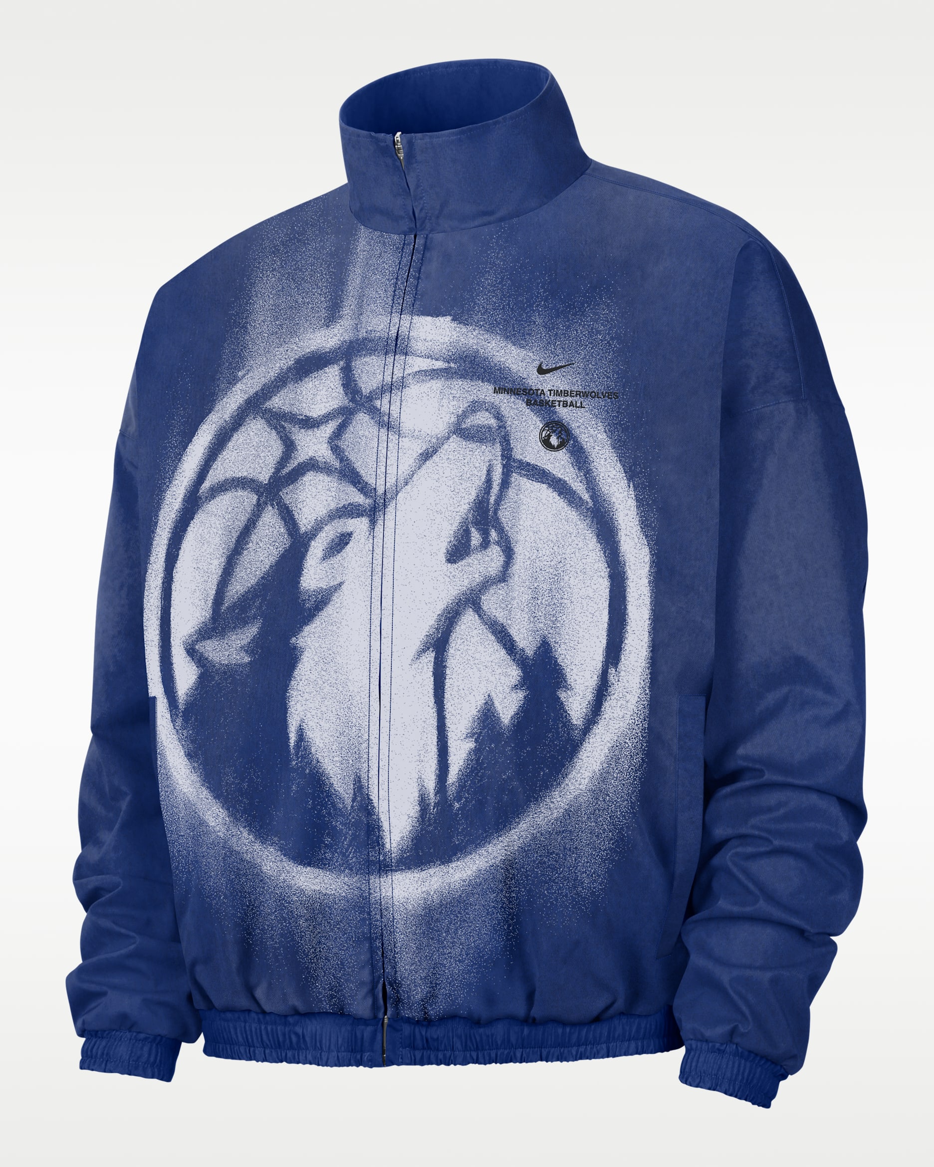 Minnesota Timberwolves Standard Issue Men's Basketball Woven Jacket - Rush Blue/White
