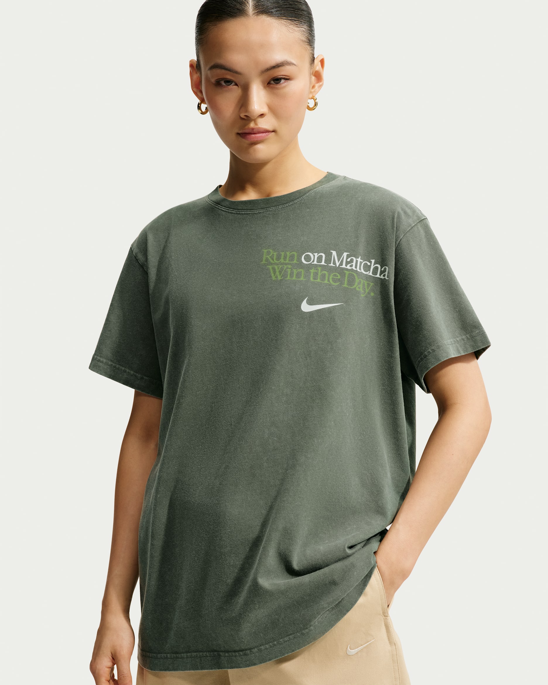 Nike Sportswear Women's Oversized T-Shirt - Camo Green