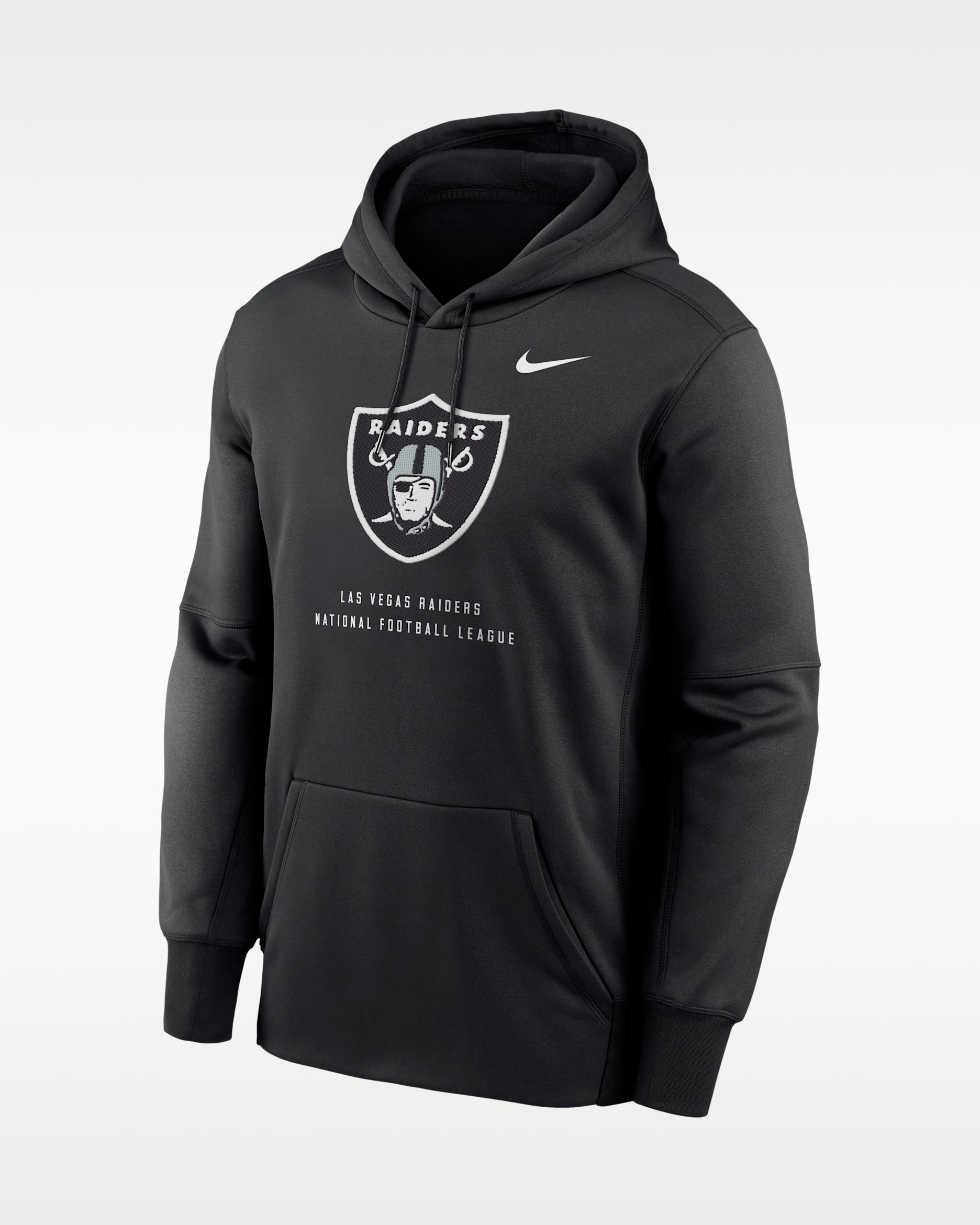Las Vegas Raiders Men's Nike Therma NFL Pullover Hoodie - Black