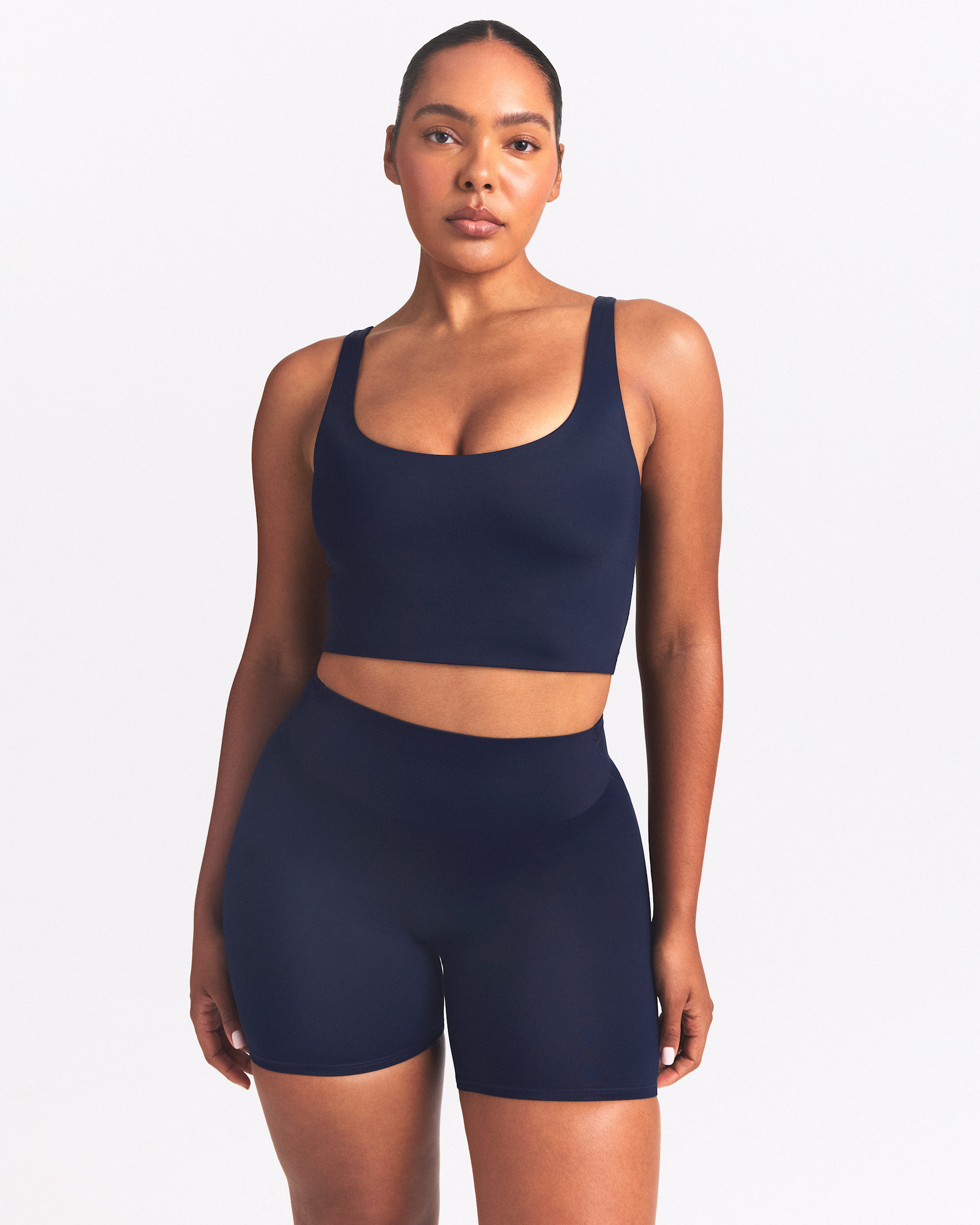 NikeSKIMS Shine Women's Scoop-Neck Bra Top - NSKM NAVY