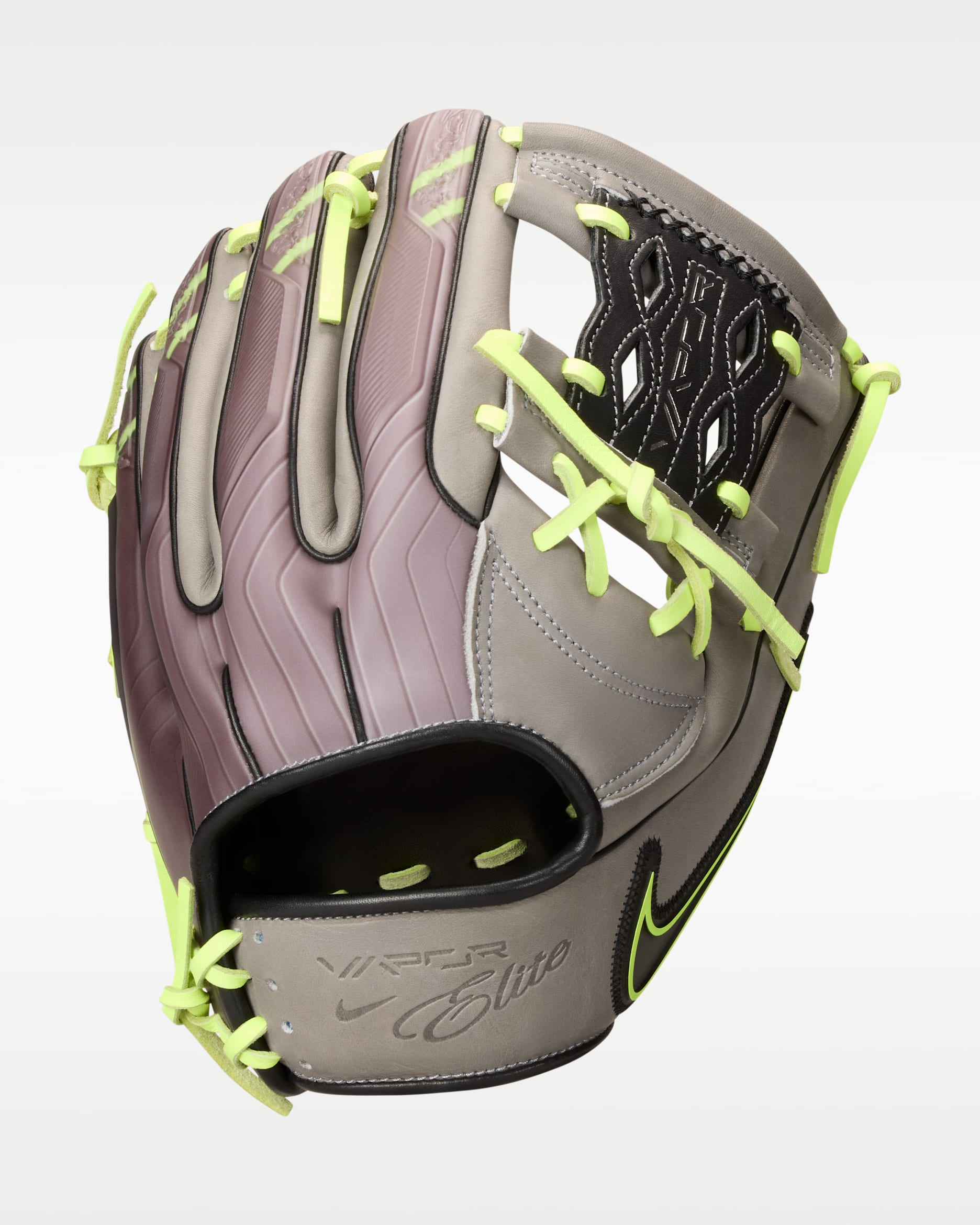 Guante de béisbol con red Snake-Eyes para jugadores del cuadro interior (mano derecha) Nike Vapor Elite  - Gris humo claro/Volt/Negro
