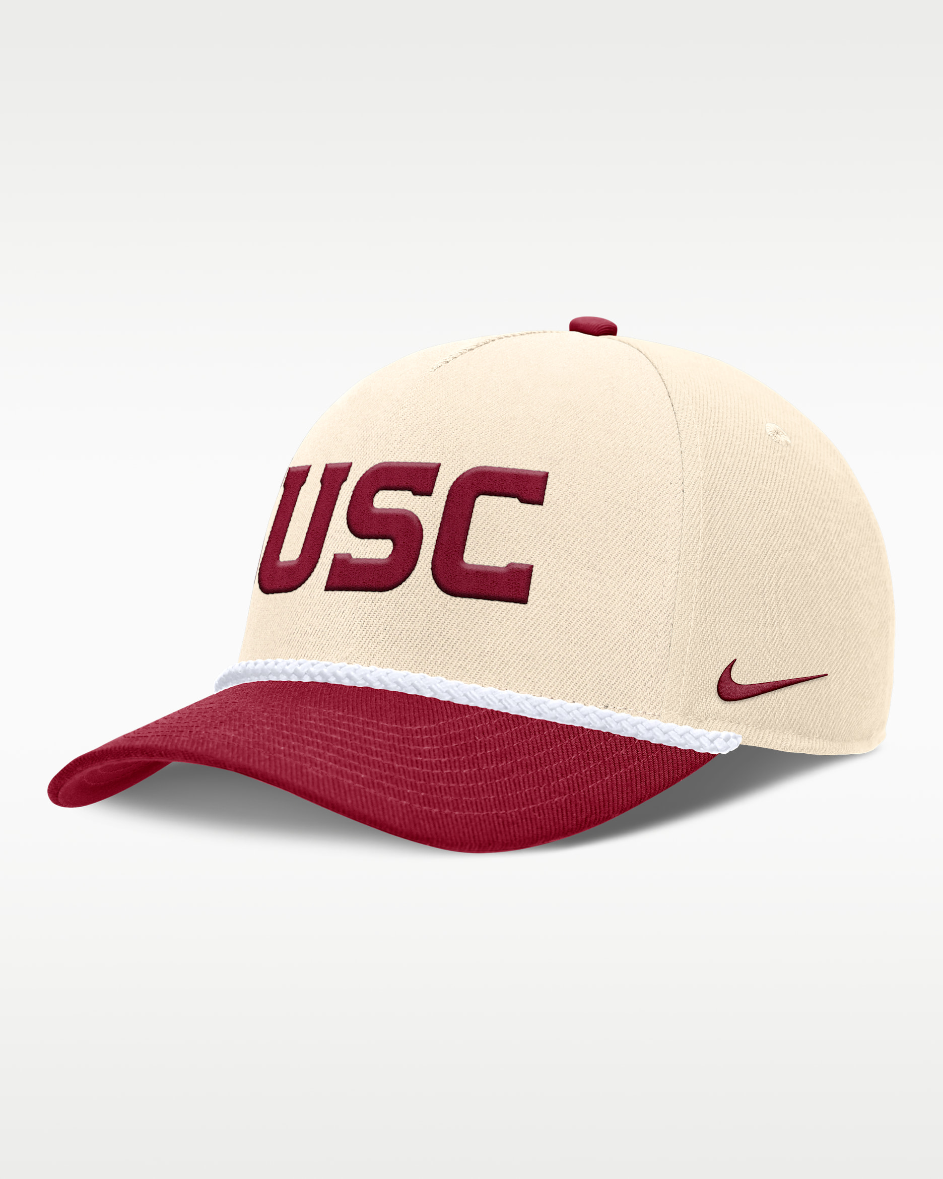 USC Primetime Rope 2-Tone Rise Men's Nike College Adjustable Hat - Natural