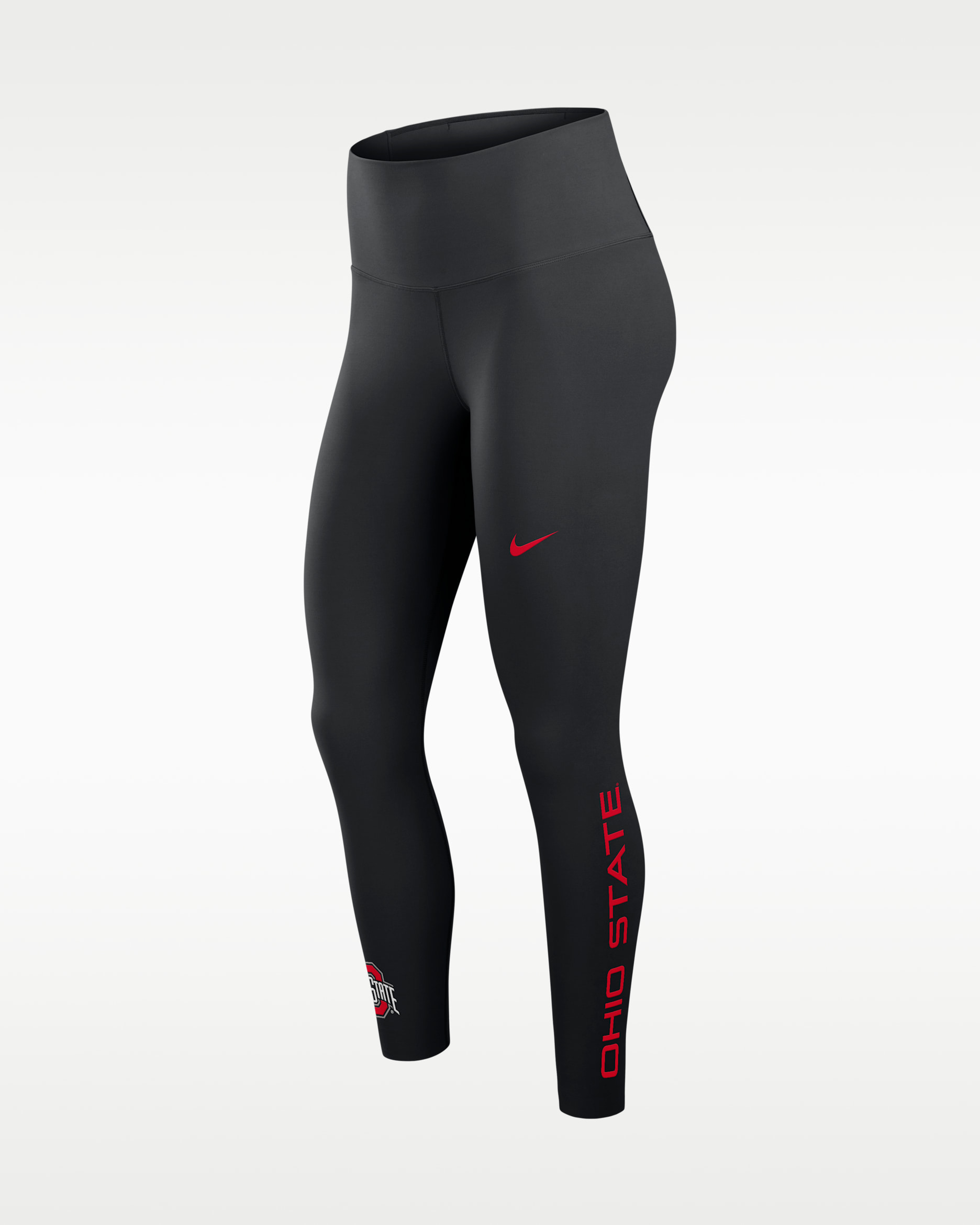 Ohio State Zenvy Women's Nike Dri-FIT College High Rise 7/8 Leggings - Black