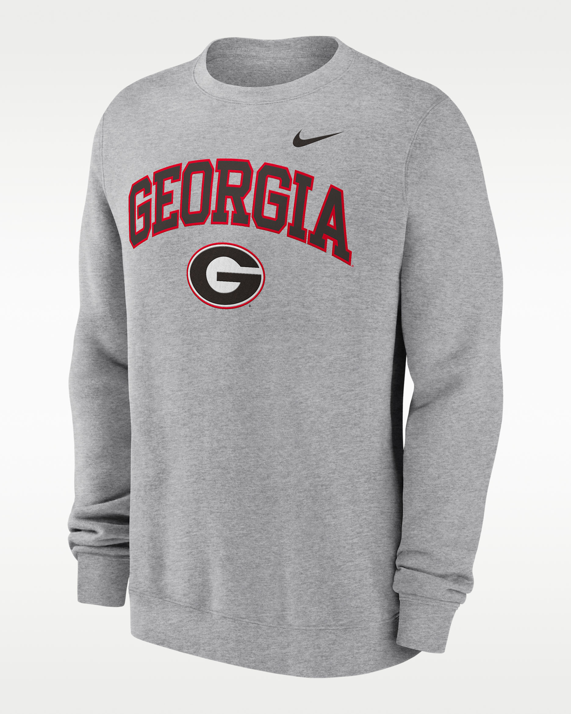 Georgia Arch Men's Nike College Pullover Crew - Grey