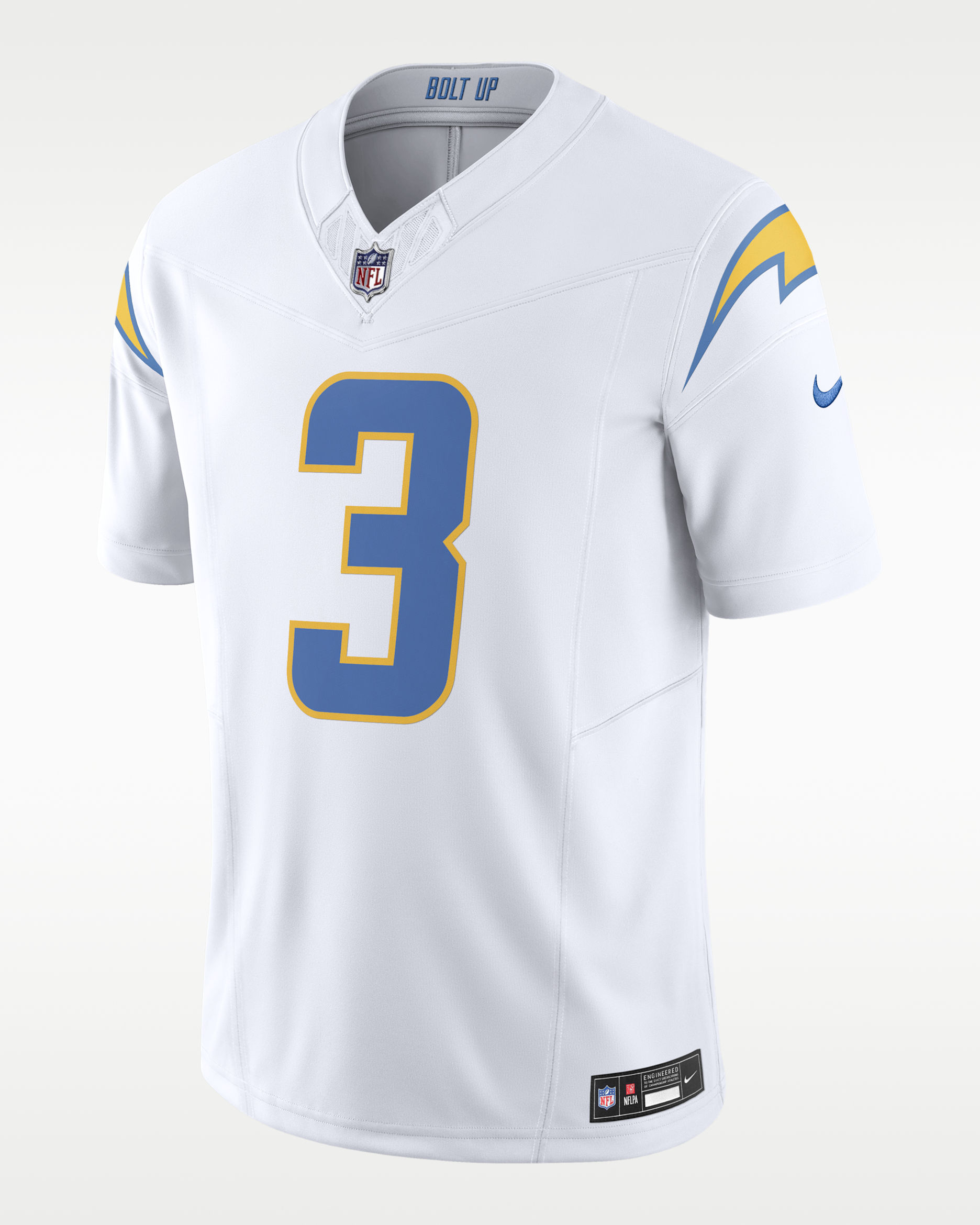 Jersey Nike Dri-FIT de la NFL Limited para hombre Derwin James Jr. Los Angeles Chargers - Blanco