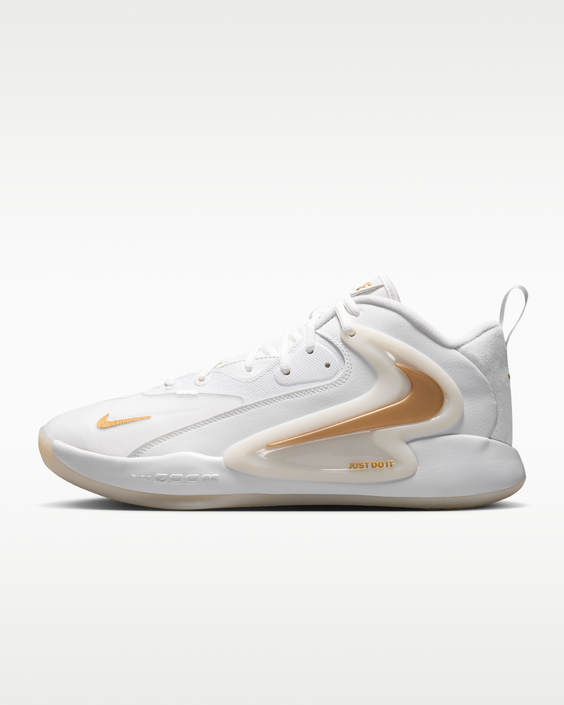 Nike HyperSet 2 Indoor Court Shoes - White/Metallic Gold/White