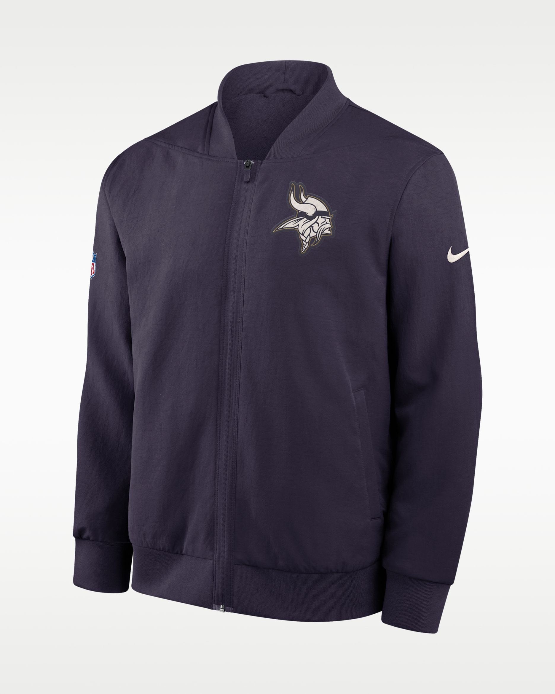 Minnesota Vikings Rivalries Collection Sideline Men's Nike NFL Full-Zip Bomber Jacket - Purple Dynasty