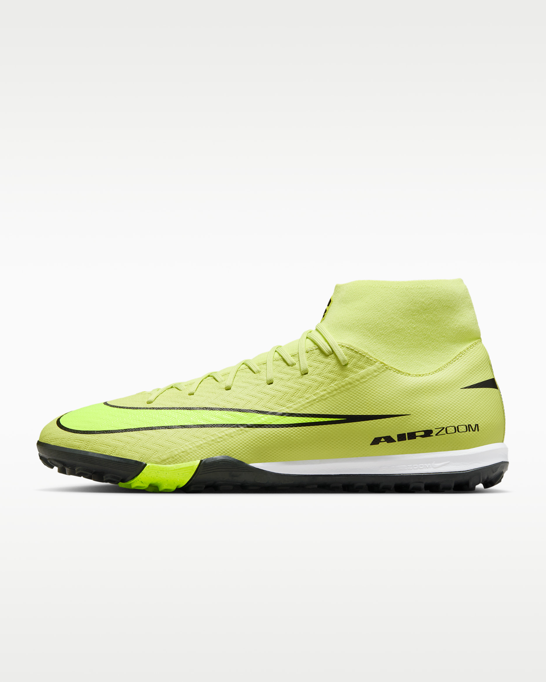 Nike Mercurial Superfly 10 Academy Yüksek Bilekli Halı Saha Kramponu - Limelight/Hyper Crimson/Volt