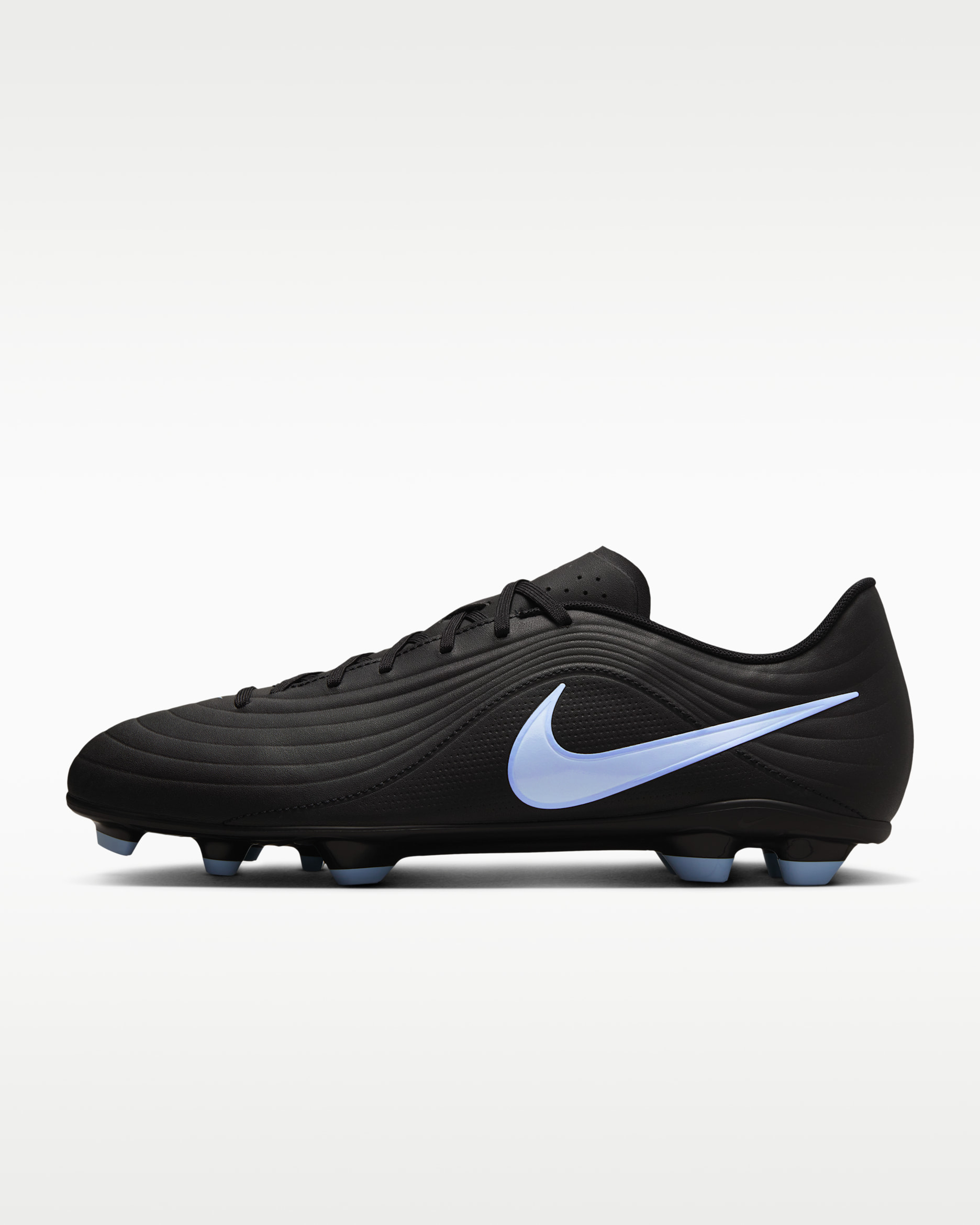 Chaussure de foot basse à crampons multi-surfaces Nike Tiempo Maestro Club - Noir/Ice Blue
