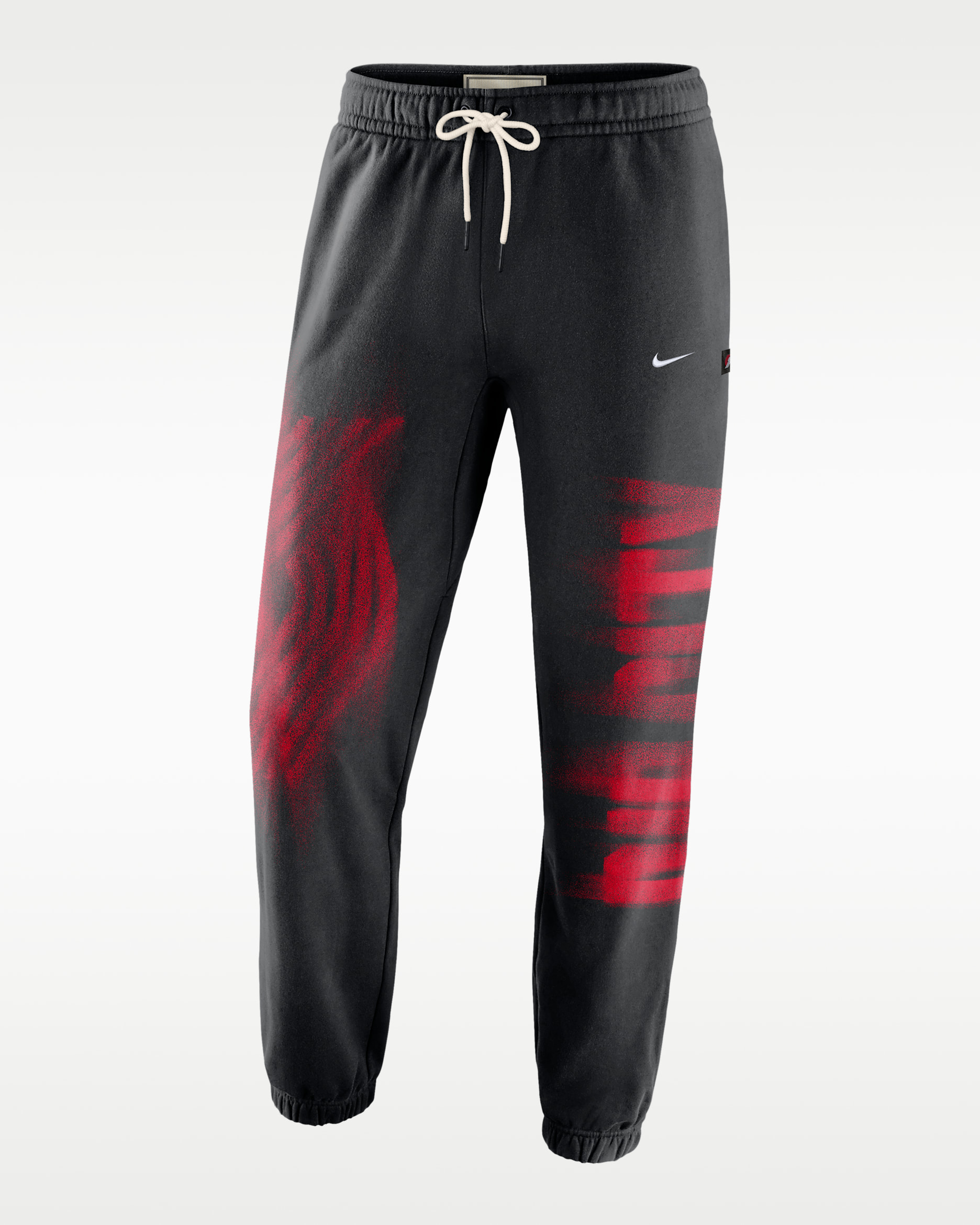 Portland Trail Blazers Standard Issue Men's Therma-FIT Fleece Basketball Pants - Black/White