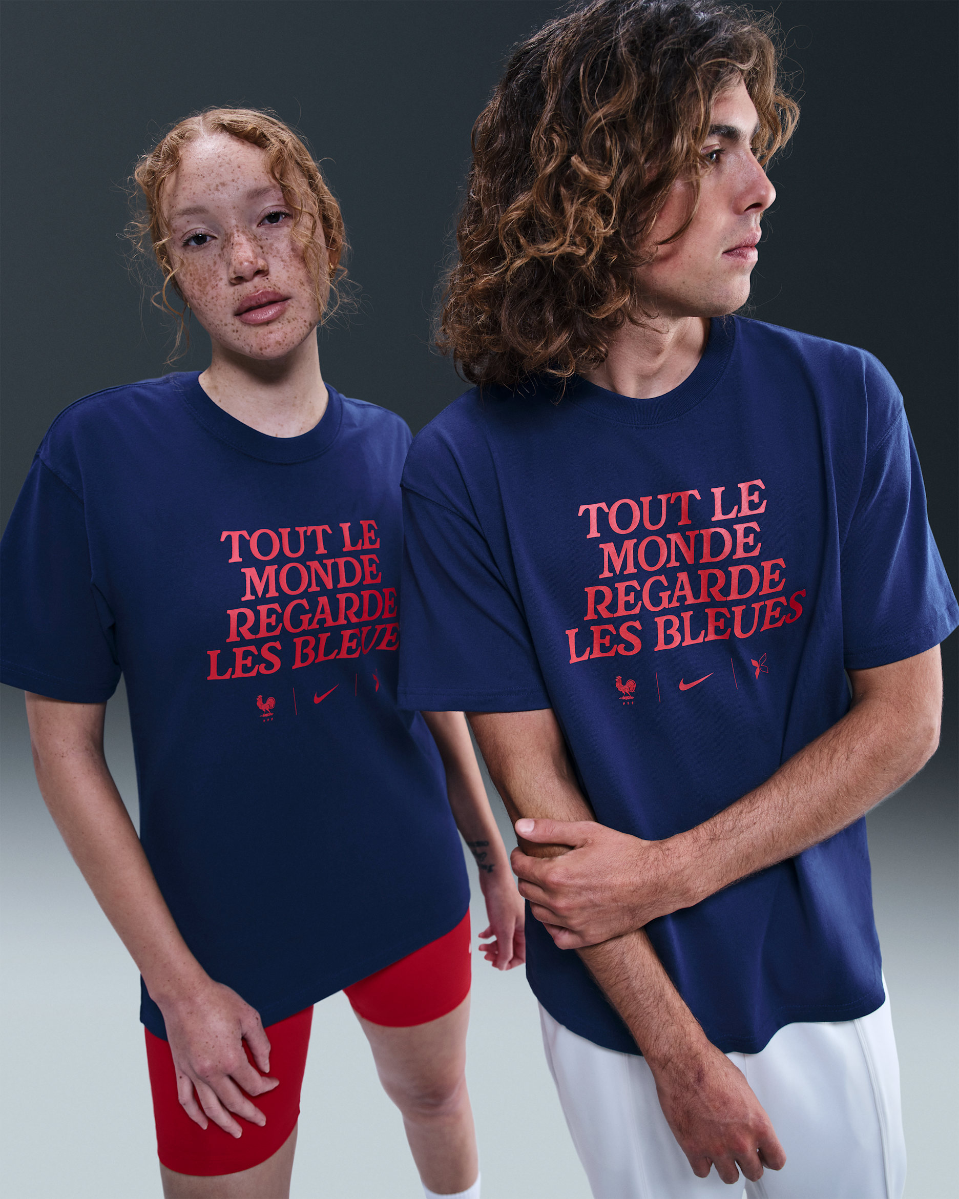 Playera de fútbol Nike by TOGETHXR Everyone Watches Women's Sports™ "FFF" - Azul vacío