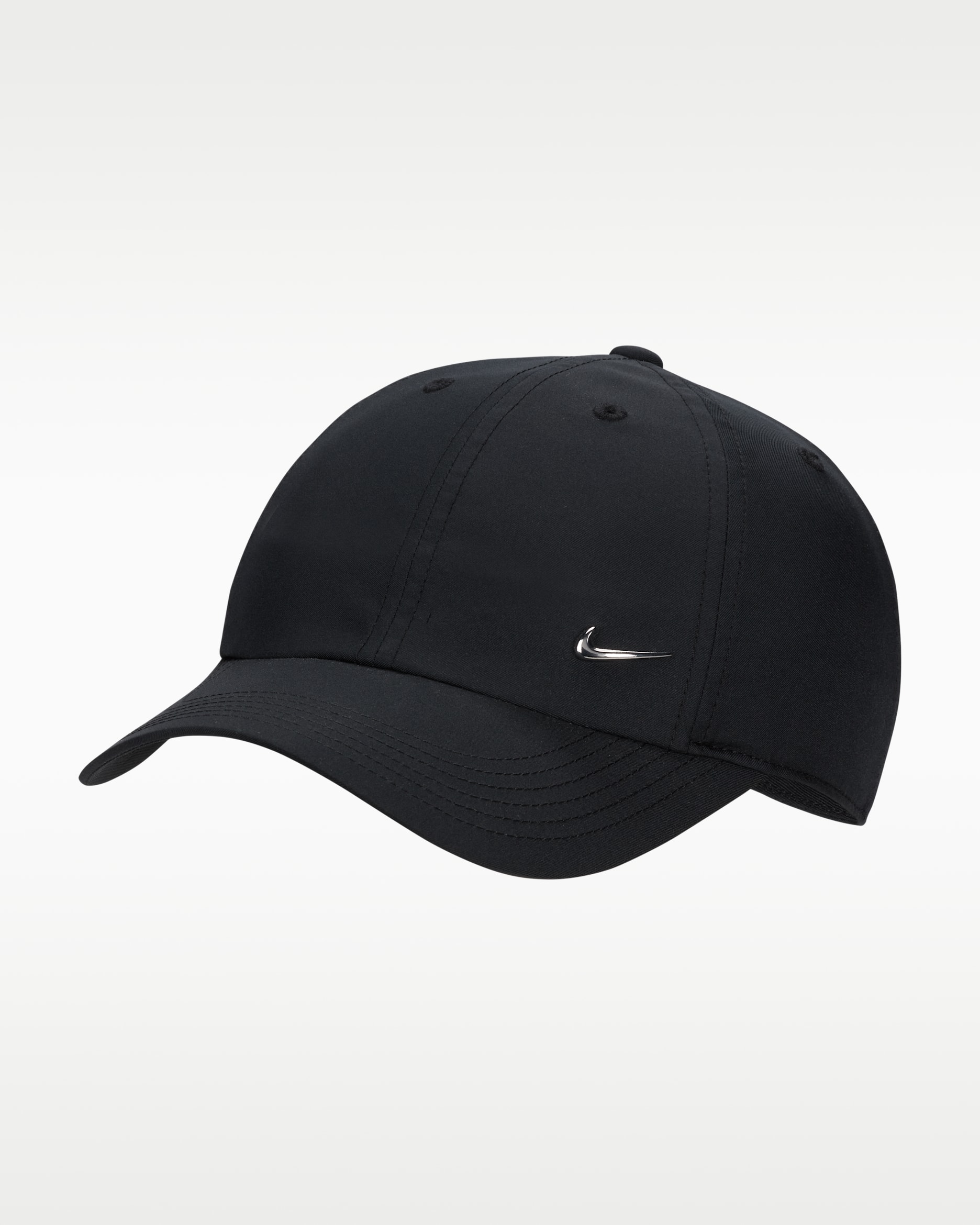 Nike Dri-FIT Club Kids' Unstructured Metal Swoosh Cap - Black/Metallic Silver