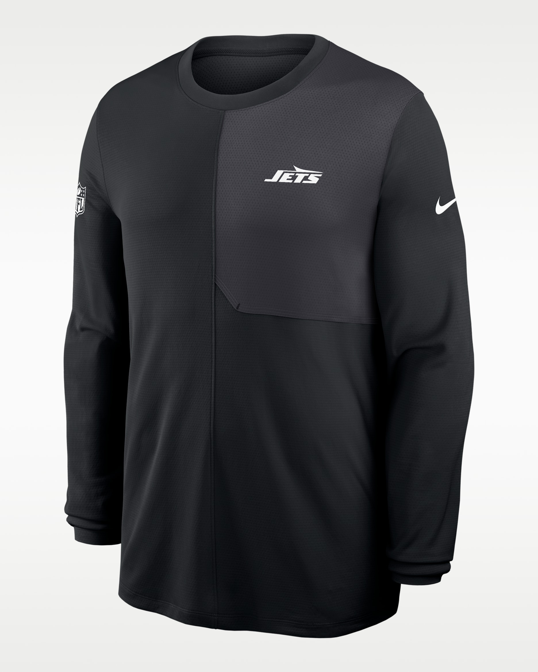 New York Jets Sideline Coach Men's Nike Dri-FIT NFL Long-Sleeve Top - Black