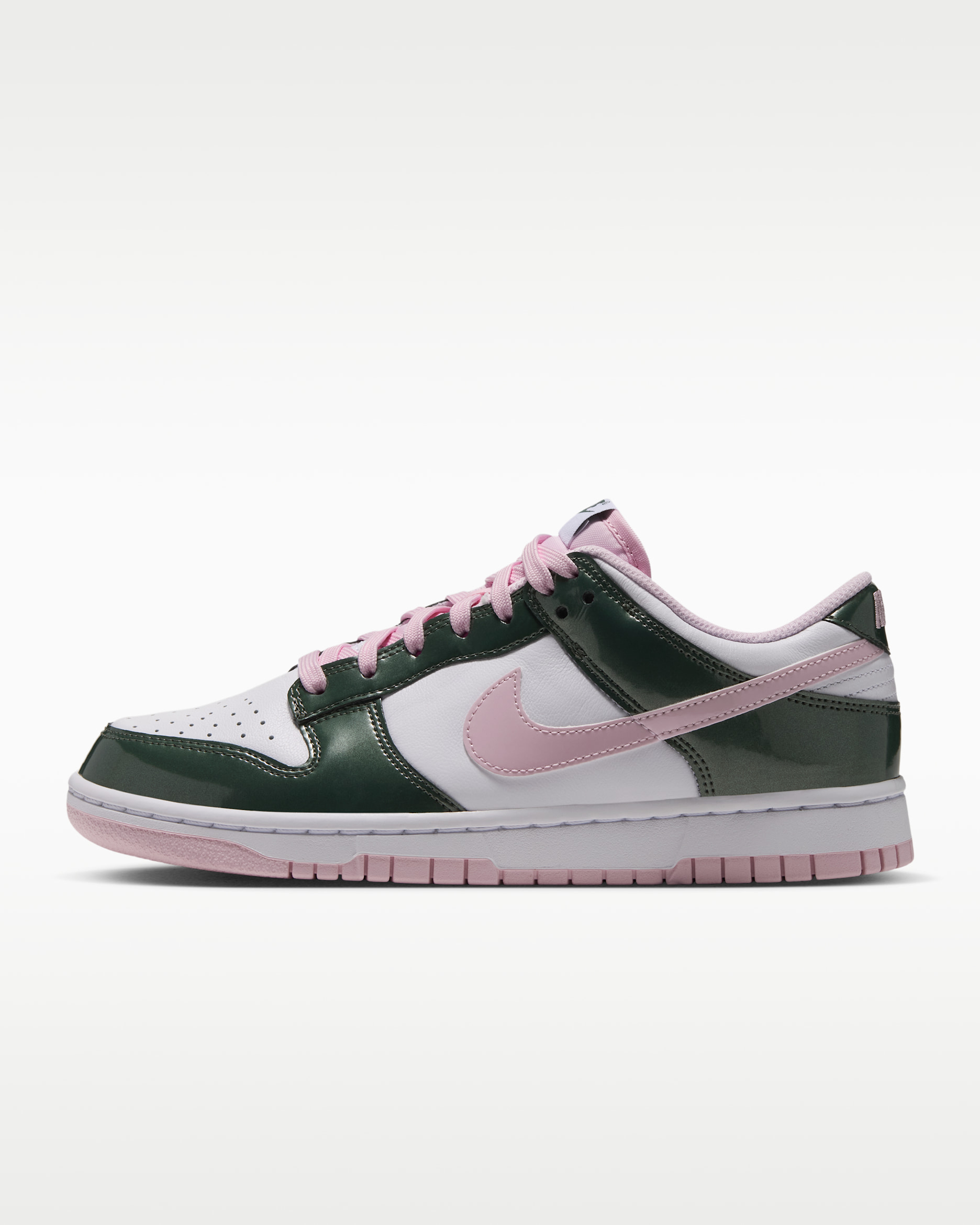 Nike Dunk Low SE Women's Shoes - White/Camo Green/Pink Foam