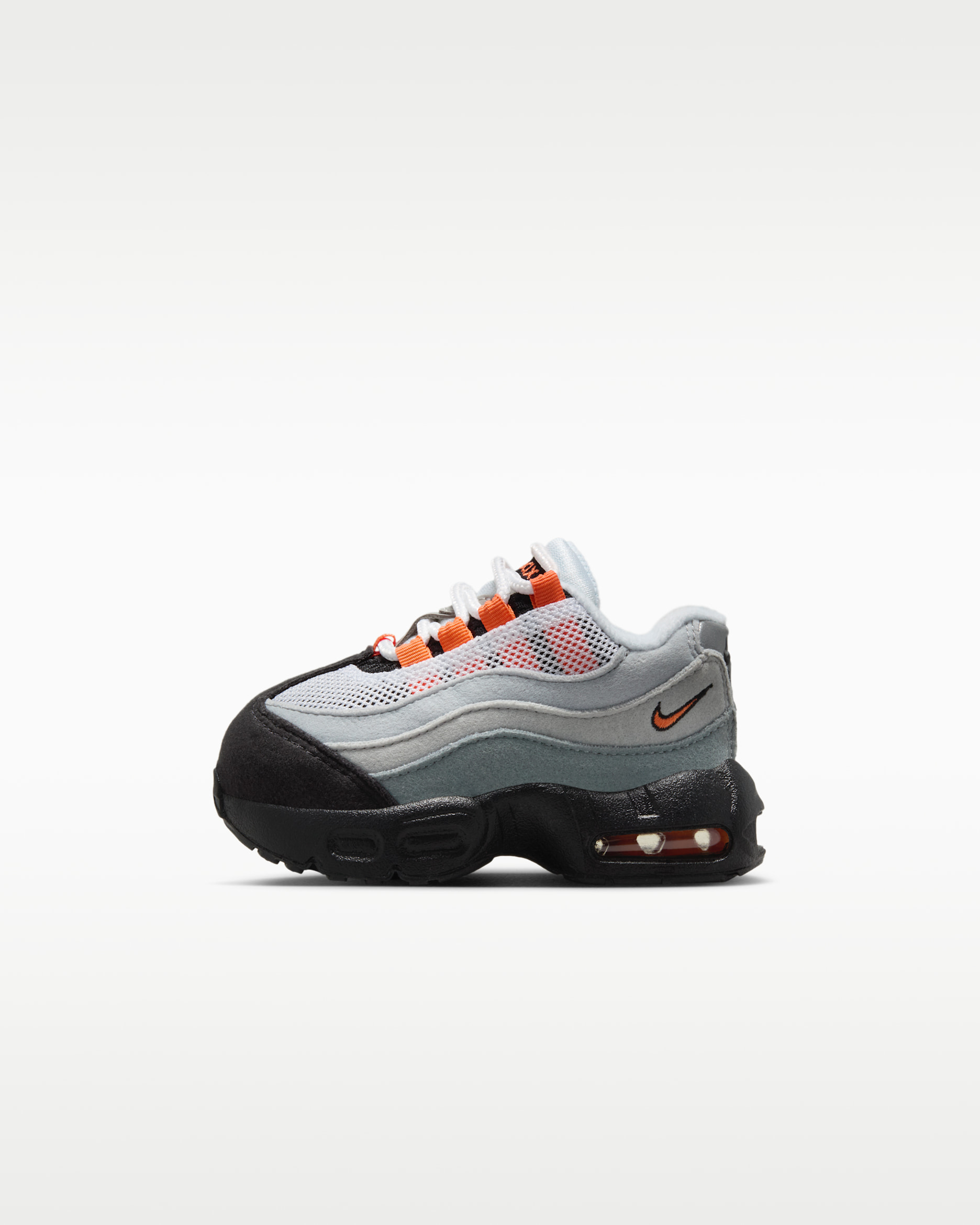 Nike Air Max 95 Recraft Baby/Toddler Shoes - Black/Cool Grey/White/Bright Mandarin