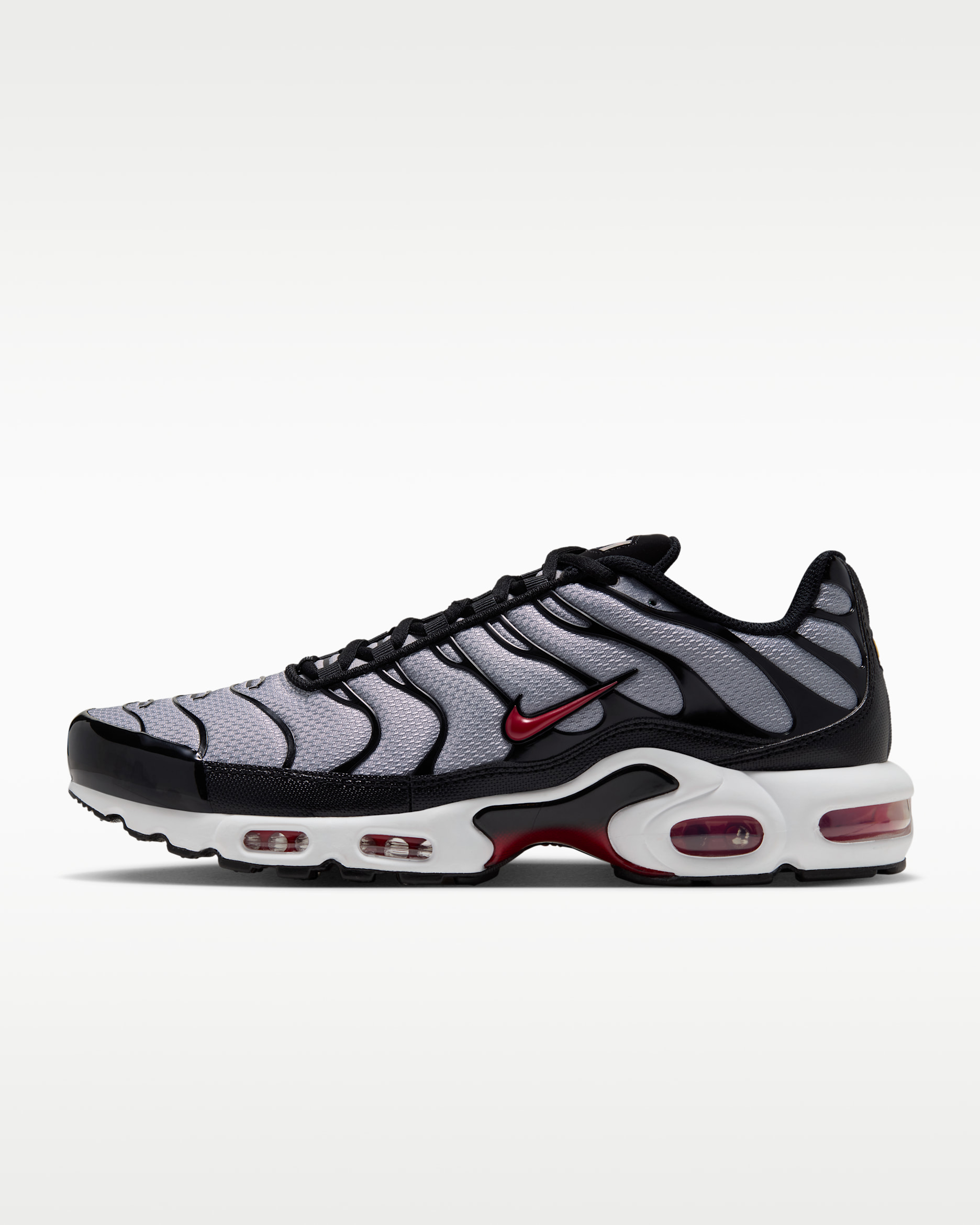 รองเท้าผู้ชาย Nike Air Max Plus - Wolf Grey/ดำ/ขาว/Tough Red