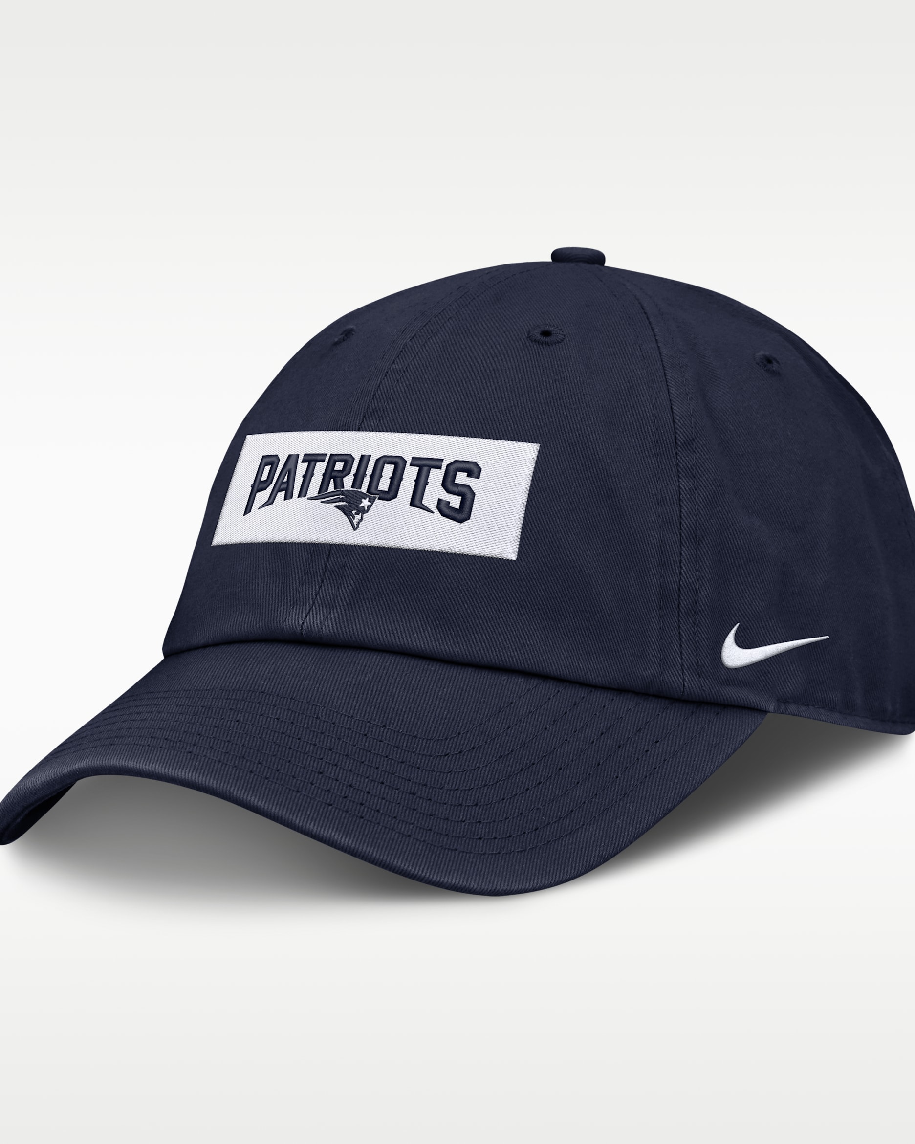 New England Patriots Primetime Club Wordmark Men's Nike NFL Adjustable Hat - Navy