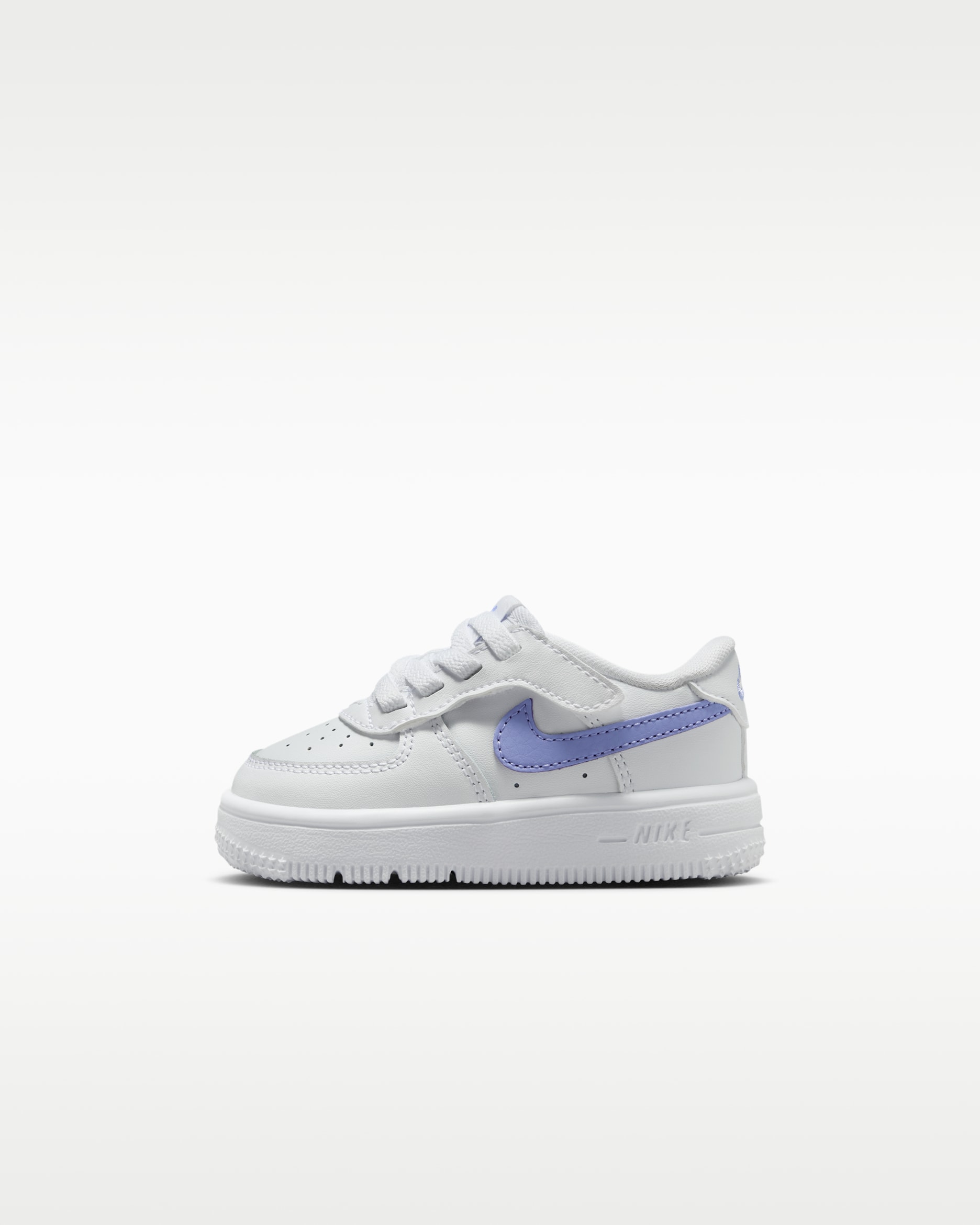 Nike Force 1 Low EasyOn Schuh (Babys/Kleinkinder) - Weiß/Weiß/Light Thistle