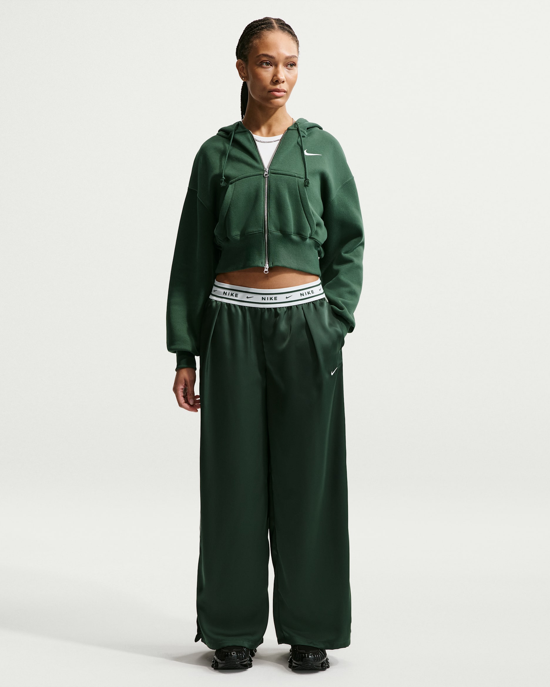 nike air women's satin tracksuit bottoms