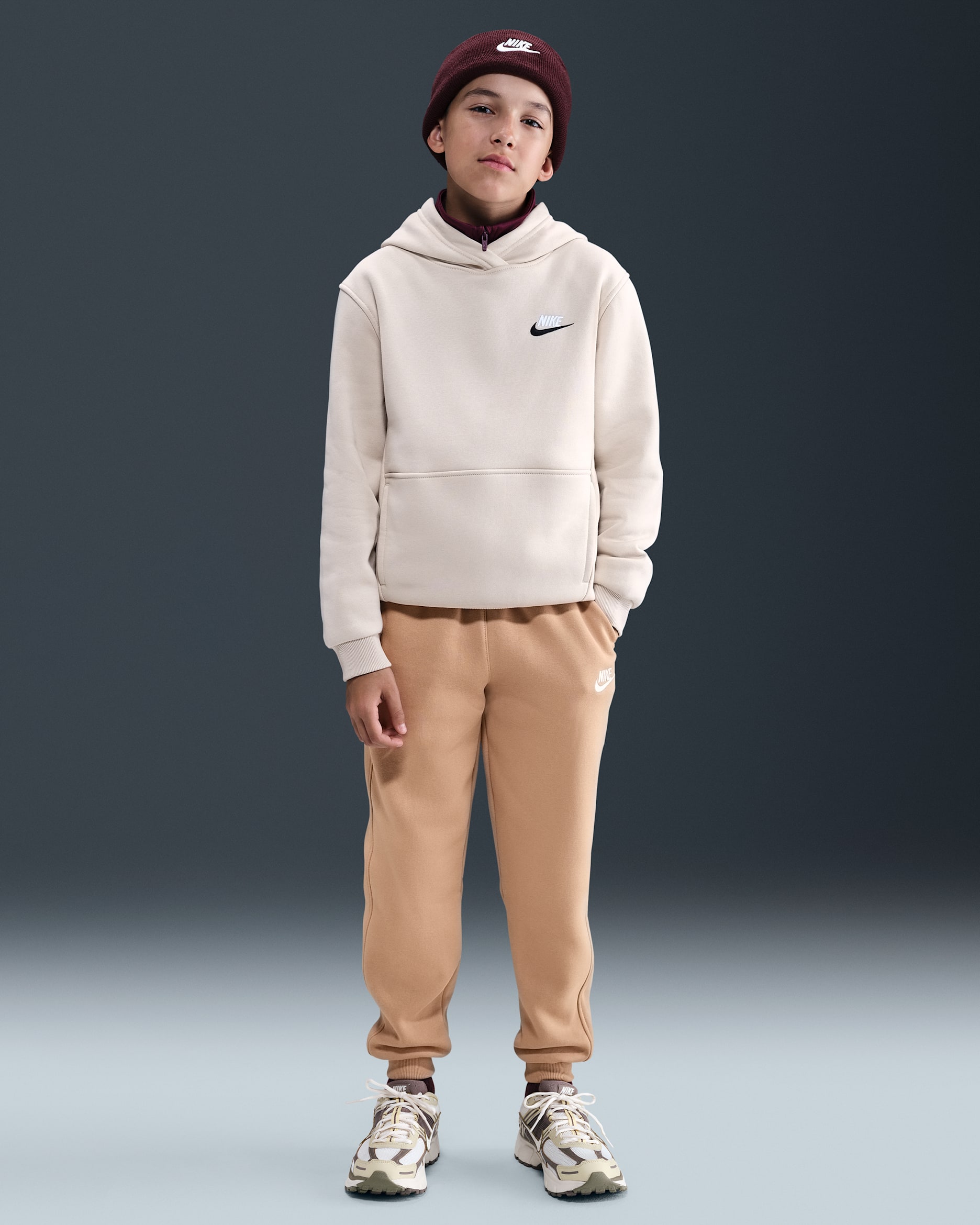 Nike Sportswear Club Fleece Big Kids' Joggers - Hemp/White