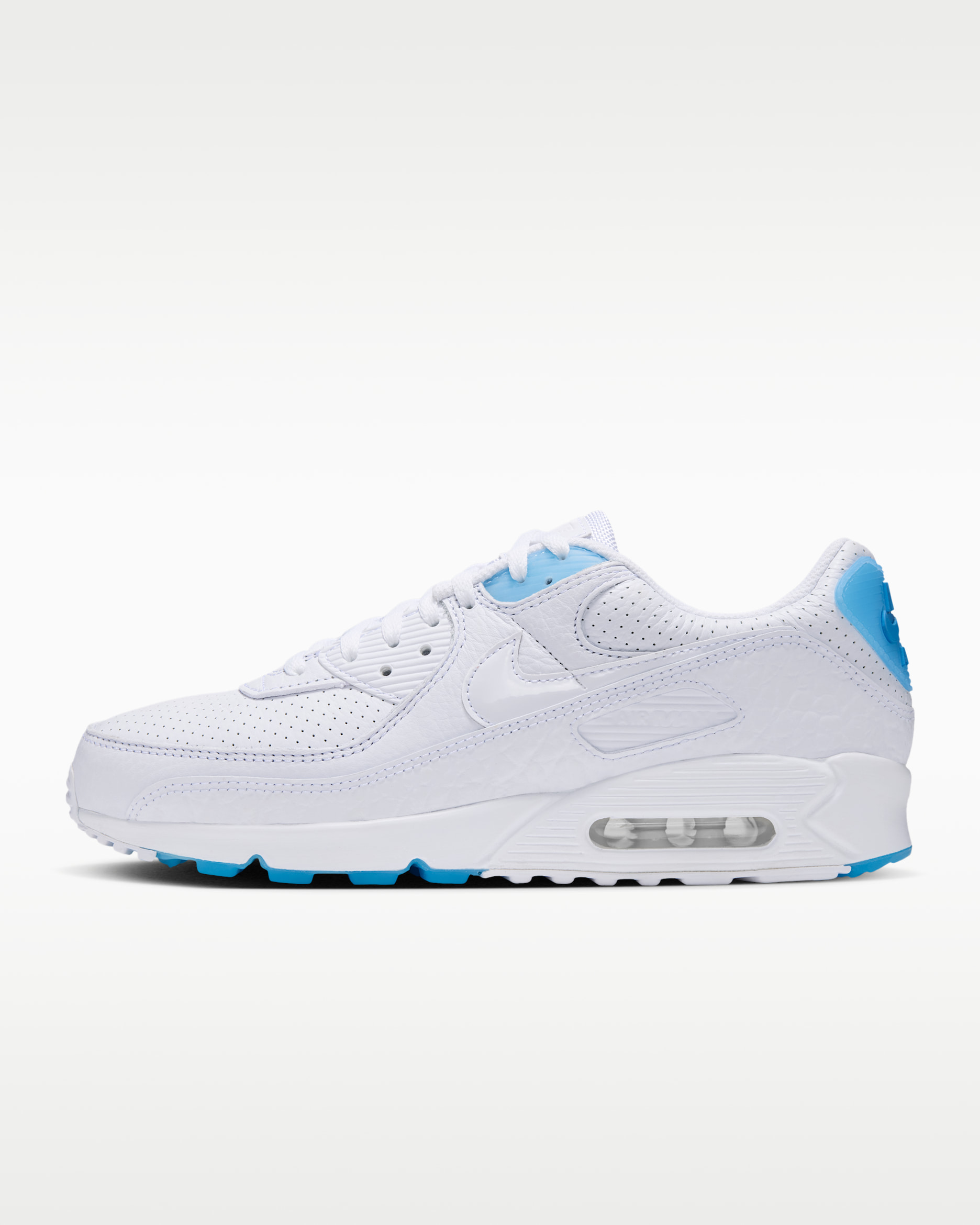 Nike Air Max 90 Men's Shoes - White/Aurora Blue/White