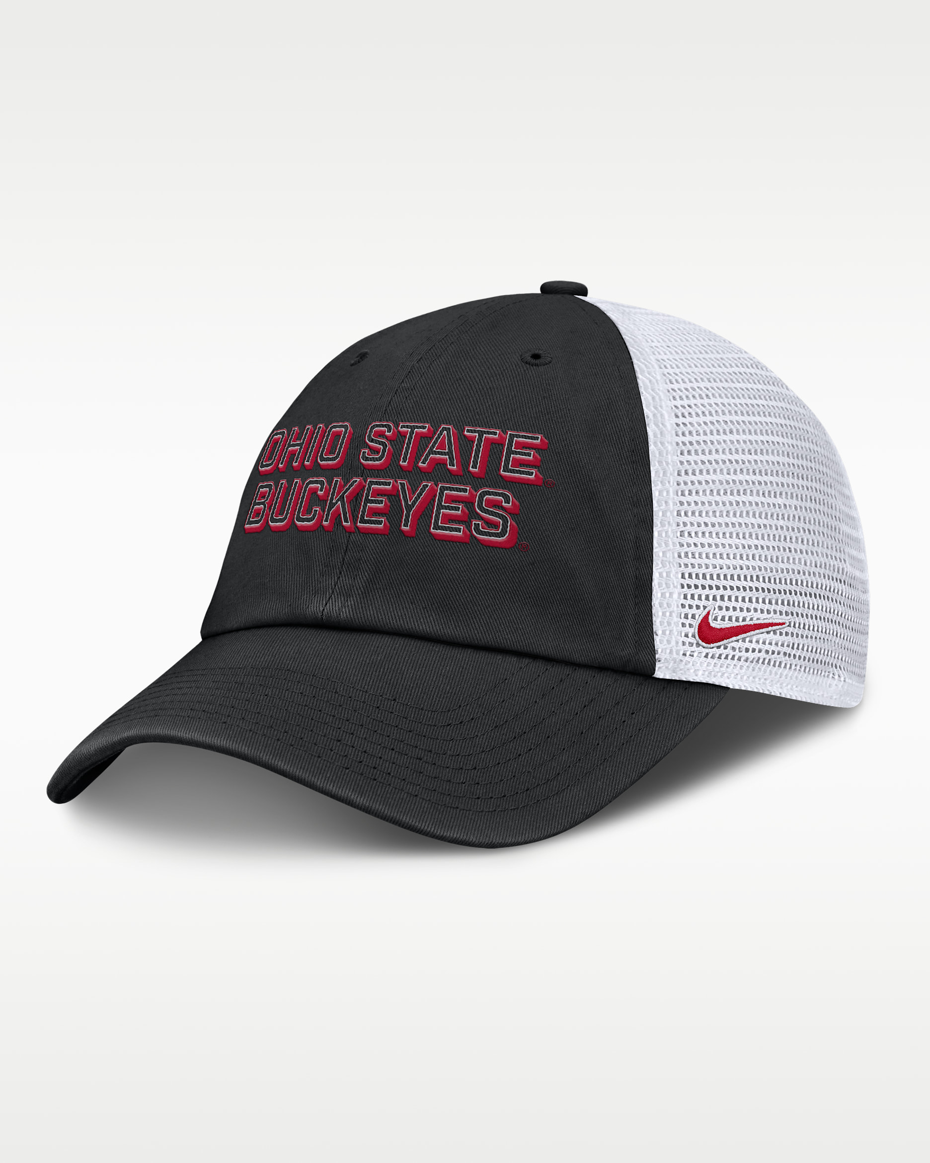 Ohio State On-Field Club Gameday Men's Nike College Trucker Adjustable Hat - Black