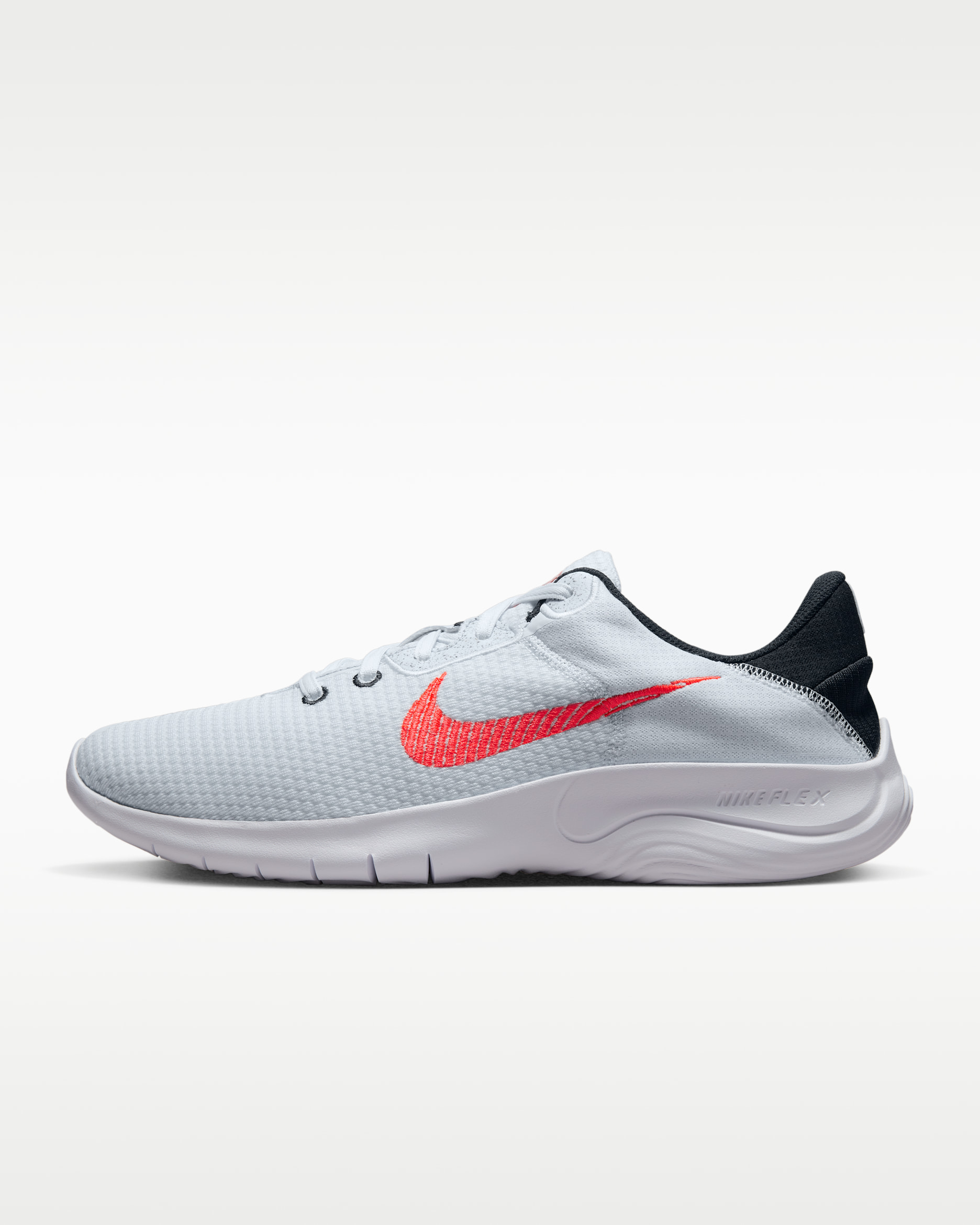 Nike Flex Experience Run 11 Men's Road Running Shoes - Football Grey/Black/White/Bright Crimson