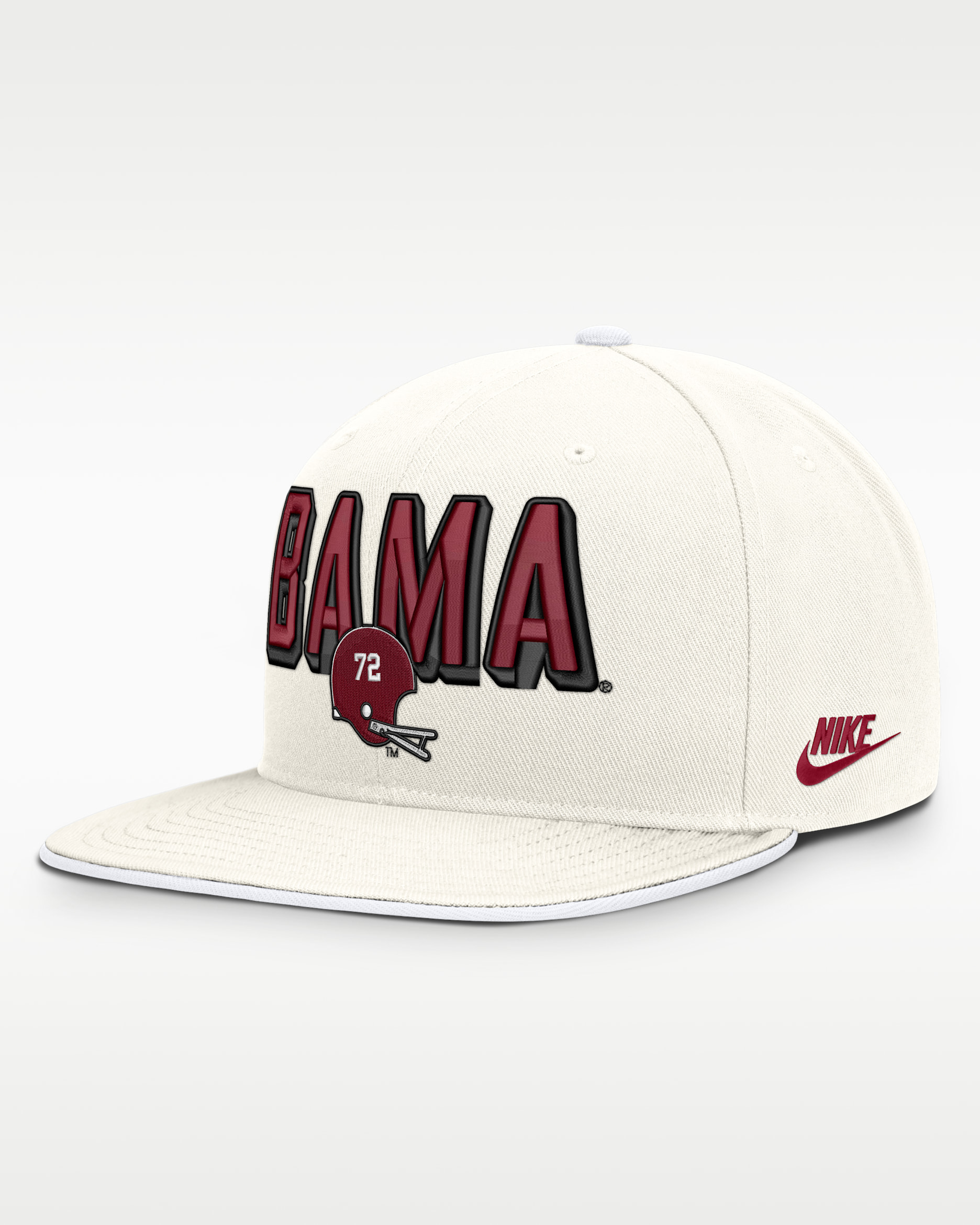 Alabama Legacy Letter & Mascot Pro Men's Nike Dri-FIT College Adjustable Hat - White