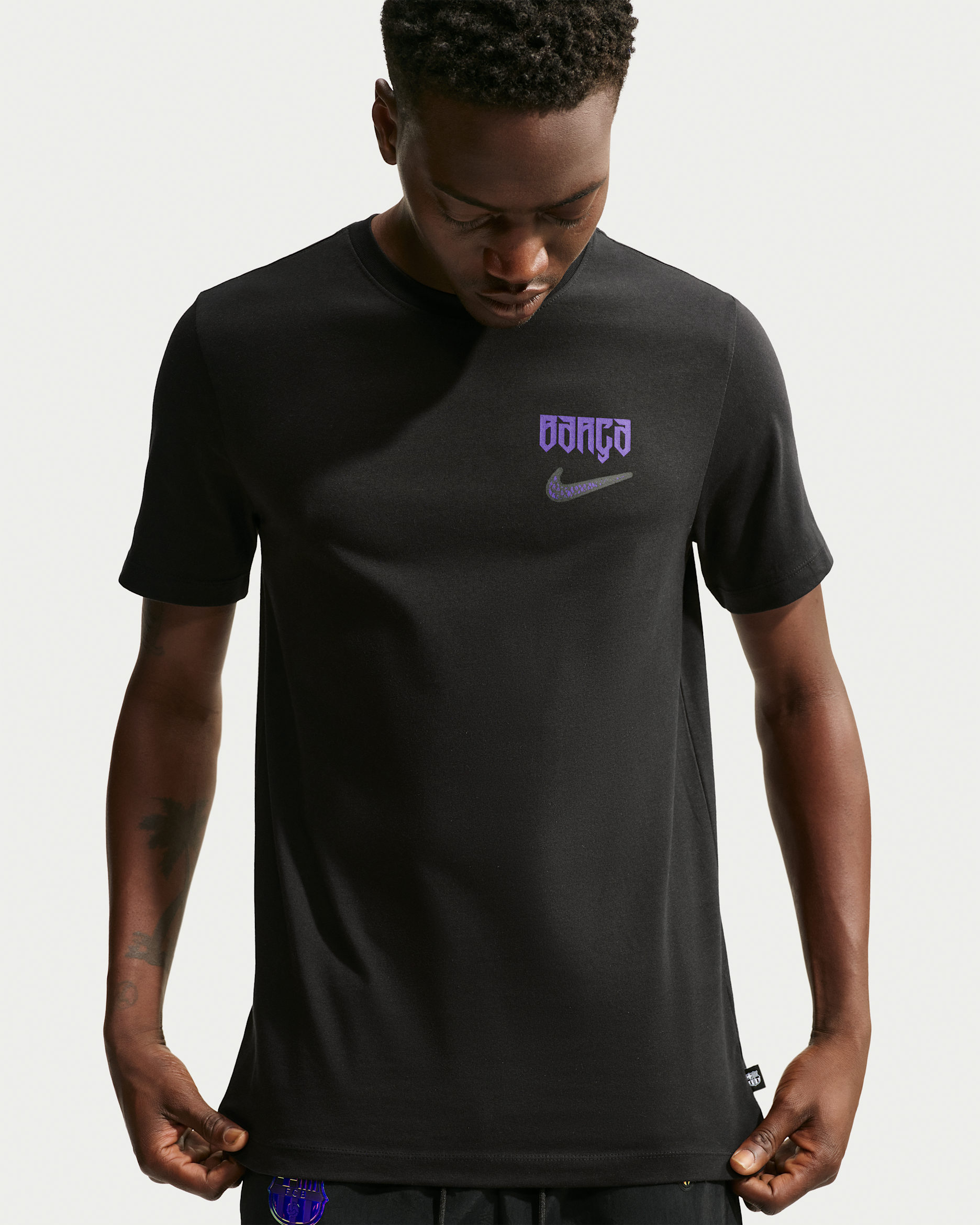 FC Barcelona Men's Kobe Soccer T-Shirt - Black