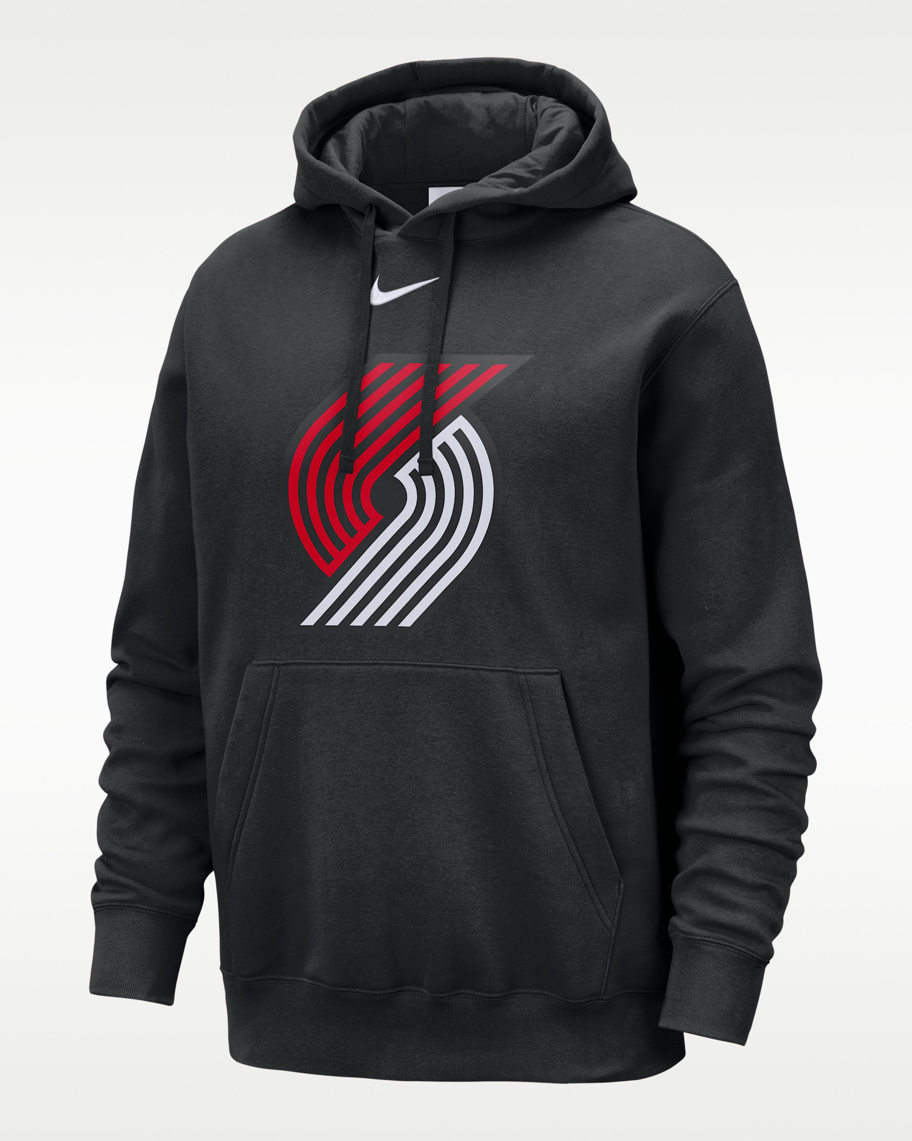 Portland Trail Blazers Club Men's Nike NBA Pullover Hoodie - Black/White