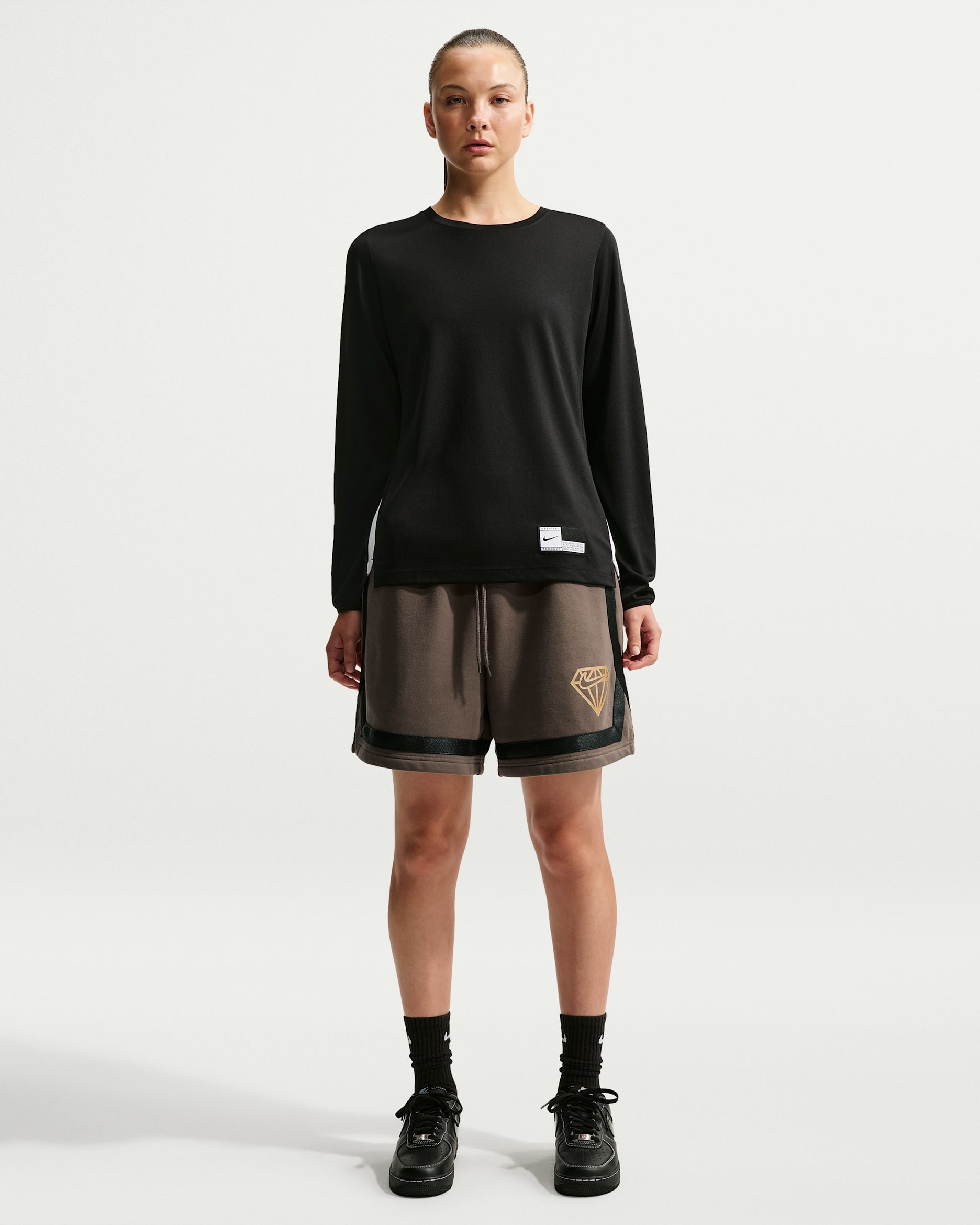 Nike Crossover Women's 12.5cm (approx.) Fleece Basketball Shorts - Ridgerock/Black/Club Gold