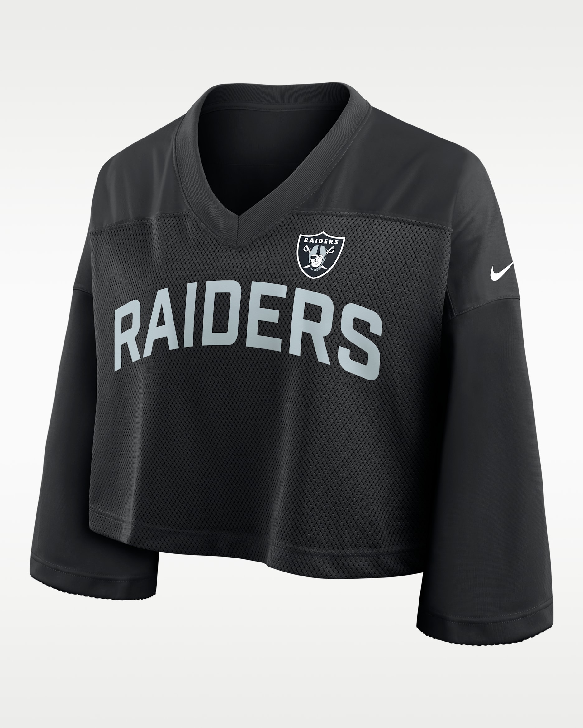 Las Vegas Raiders Wide Receiver Jersey Fashion Women's Nike Dri-FIT NFL Cropped Top - Black
