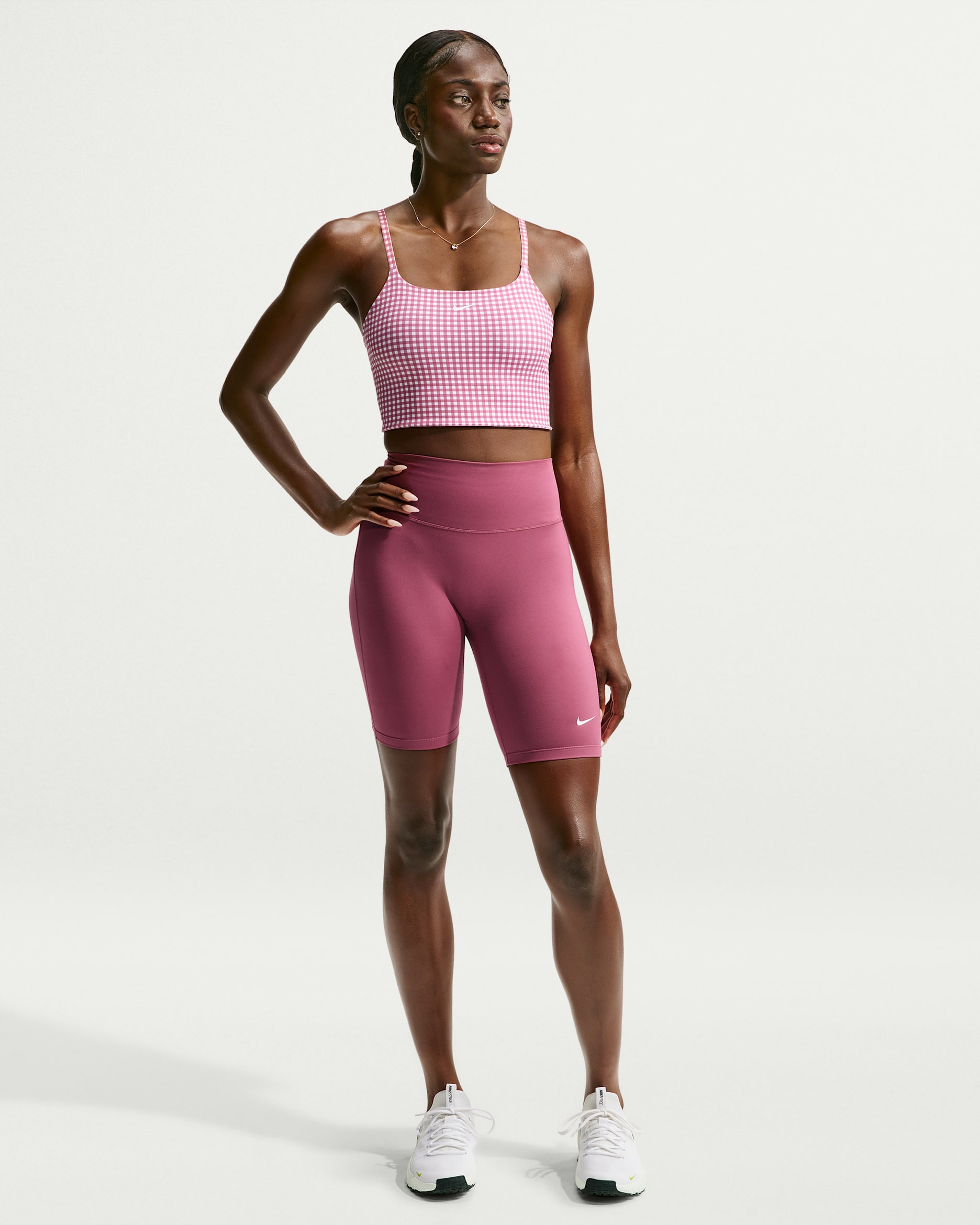 Nike One Women's High-Waisted 20.5cm (approx.) Biker Shorts - Pink Smoke/White