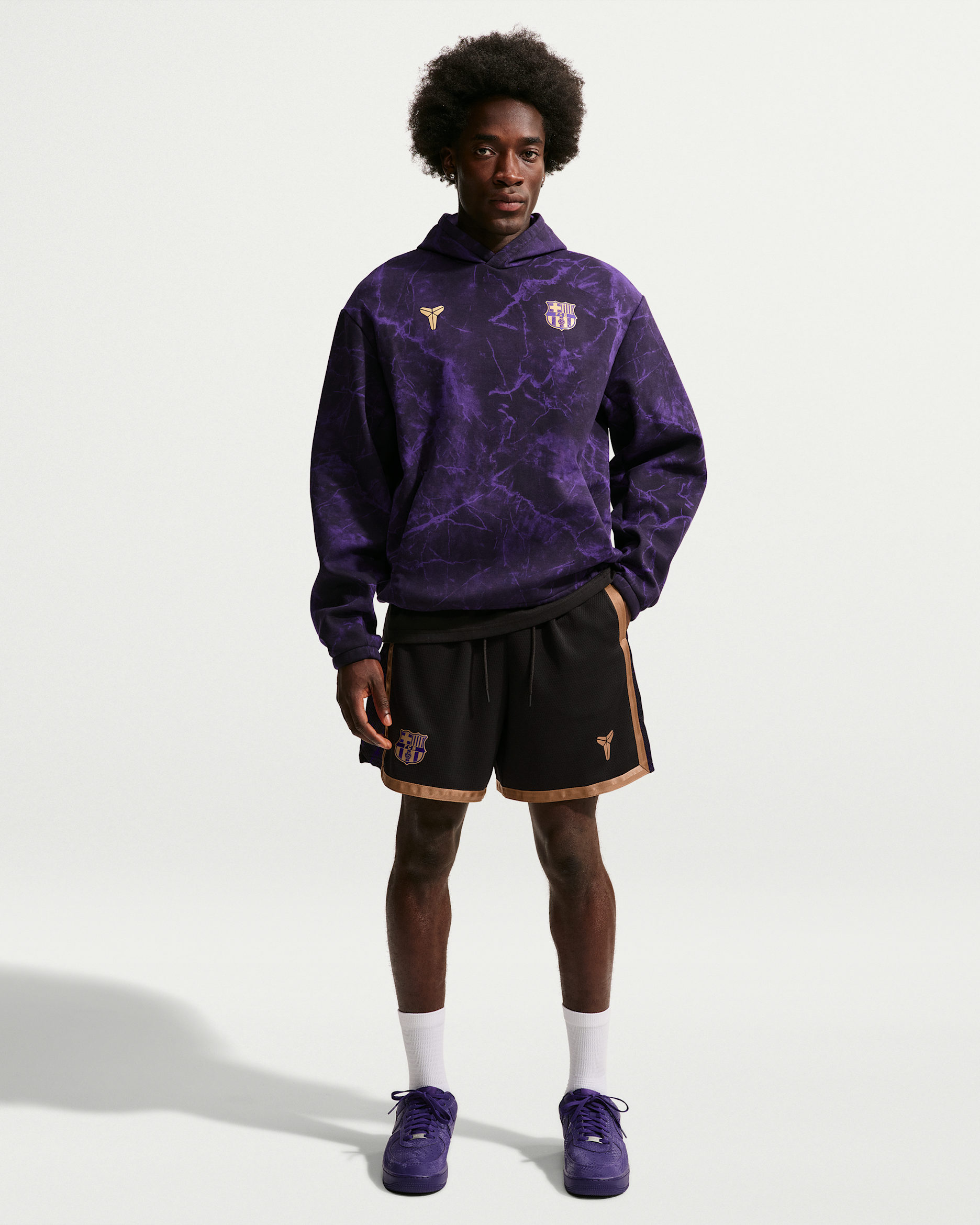 F.C. Barcelona Away Men's Kobe Dri-FIT Football Shorts - Black/Elemental Gold/Metallic Gold