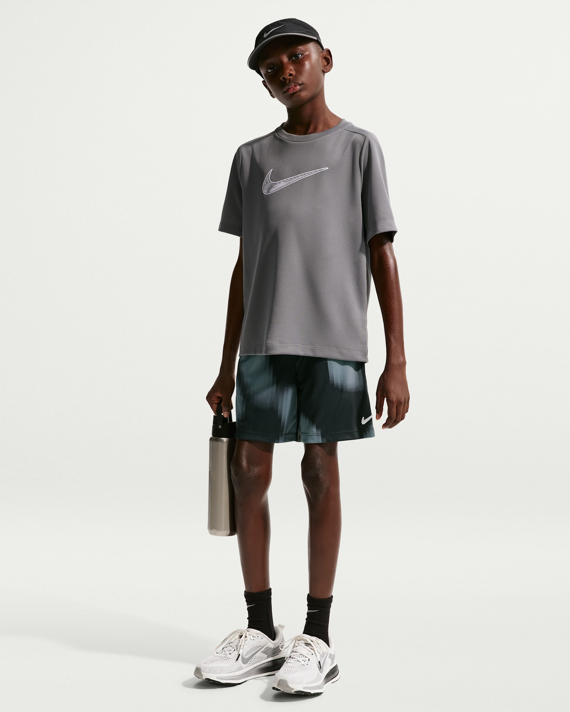 Nike Multi Renew Big Kids' (Boys') Shorts - Black/Black/White