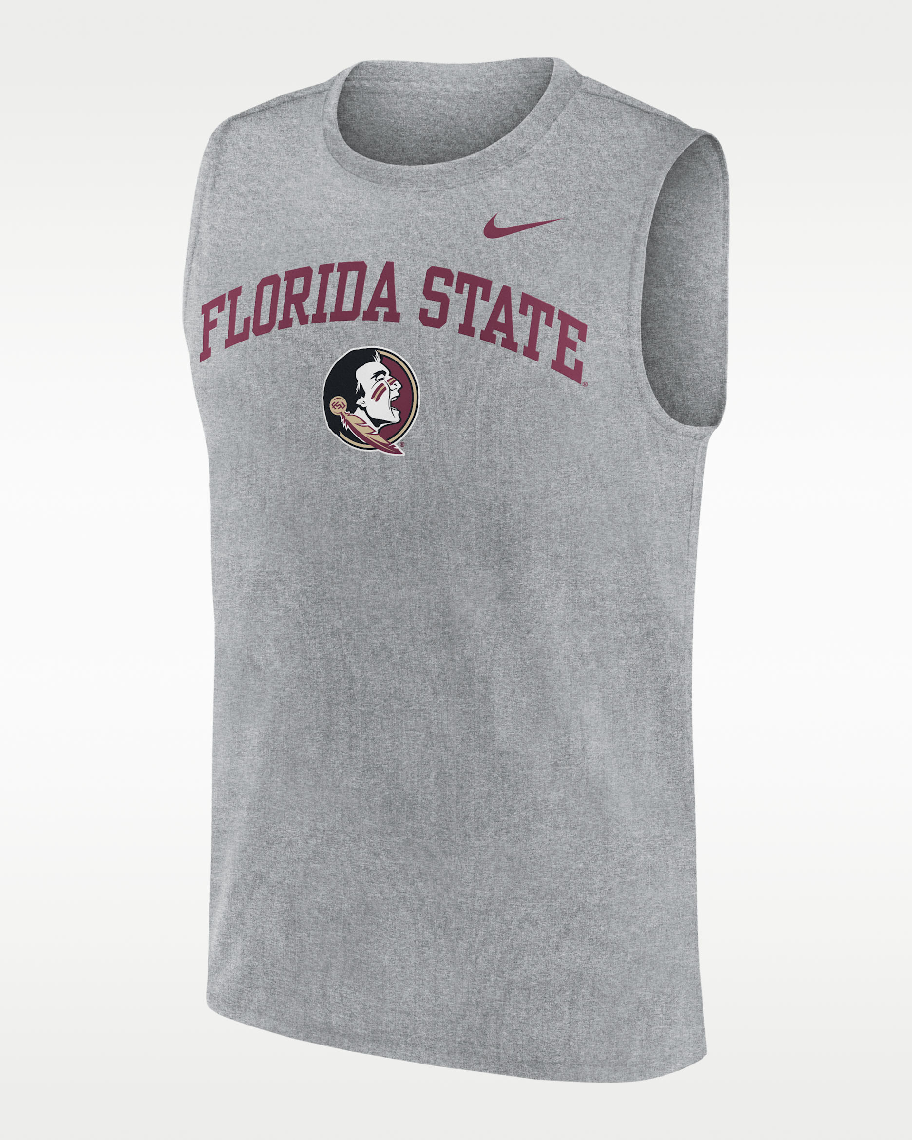 Florida State Primetime Arch Legend Men's Nike Dri-FIT College Muscle Tank Top - Grey