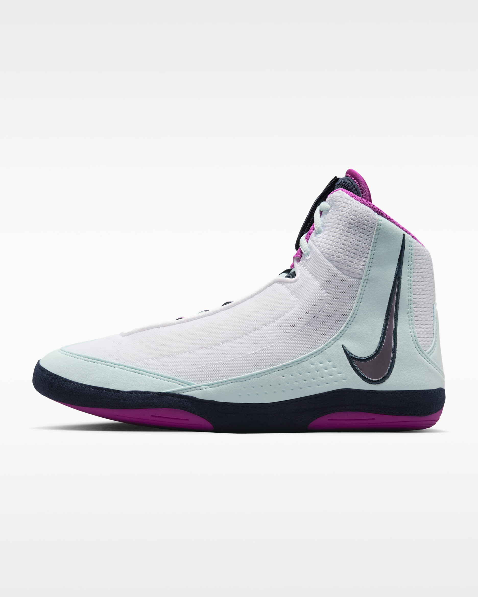 Tenis de lucha libre Nike Inflict 4 - Blanco/Azul glacial/Obsidiana/Hipervioleta