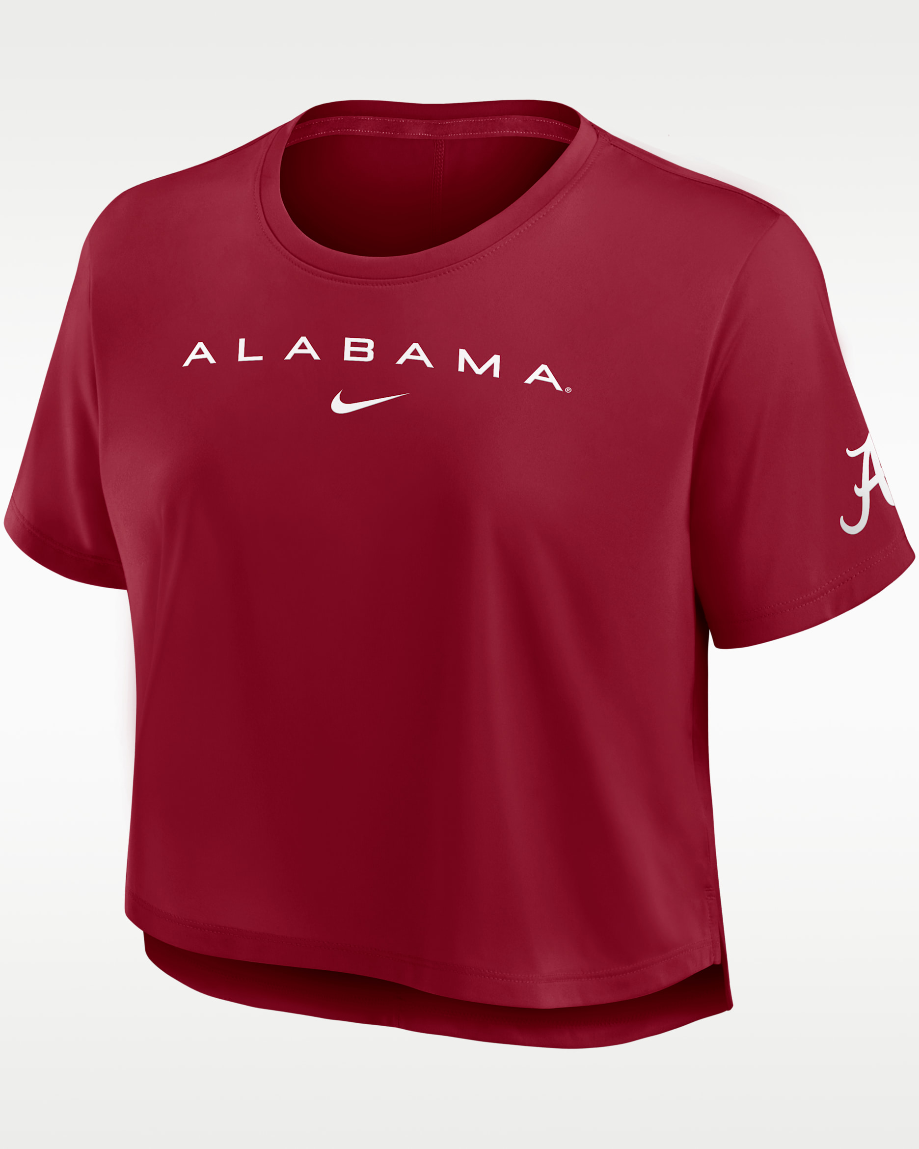 Top cropped Nike Dri-FIT para mujer Alabama Premium Performance - Carmesí team