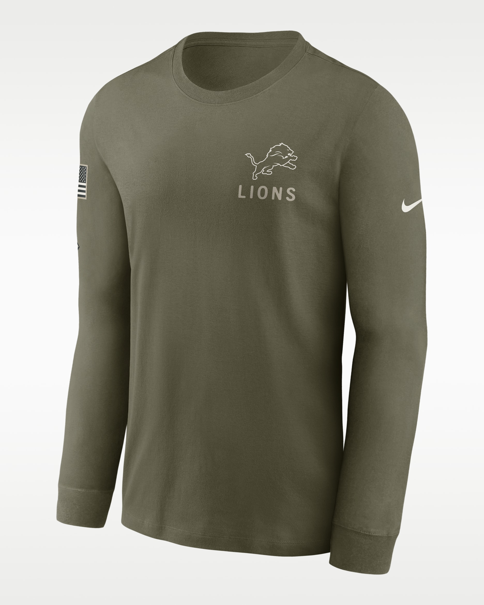 Detroit Lions Salute to Service Men's Nike NFL Long-Sleeve T-Shirt - Olive