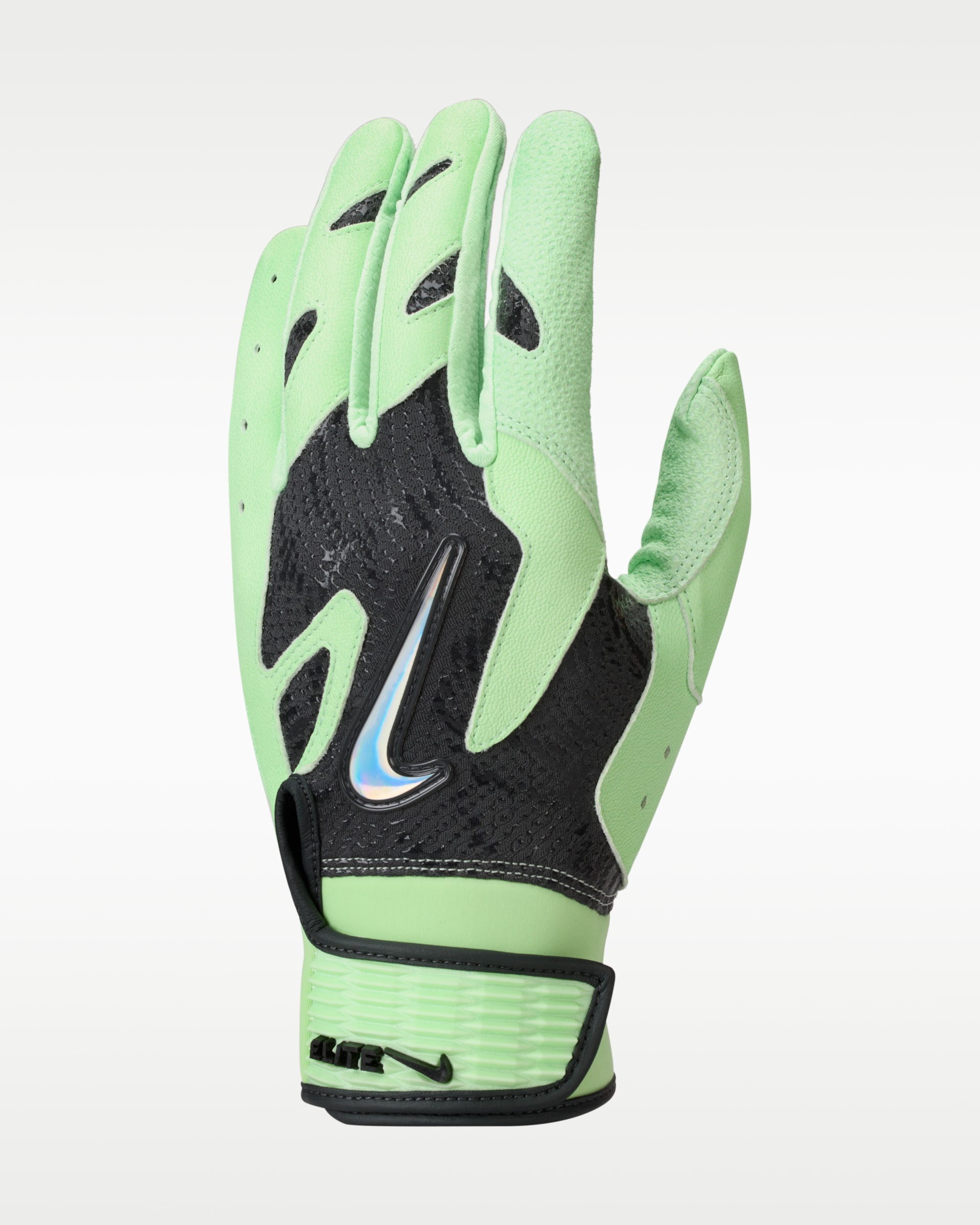 Nike Alpha Elite 2.0 Baseball Batting Gloves - Anthracite/Vapor Green/Clear/Multi-Color