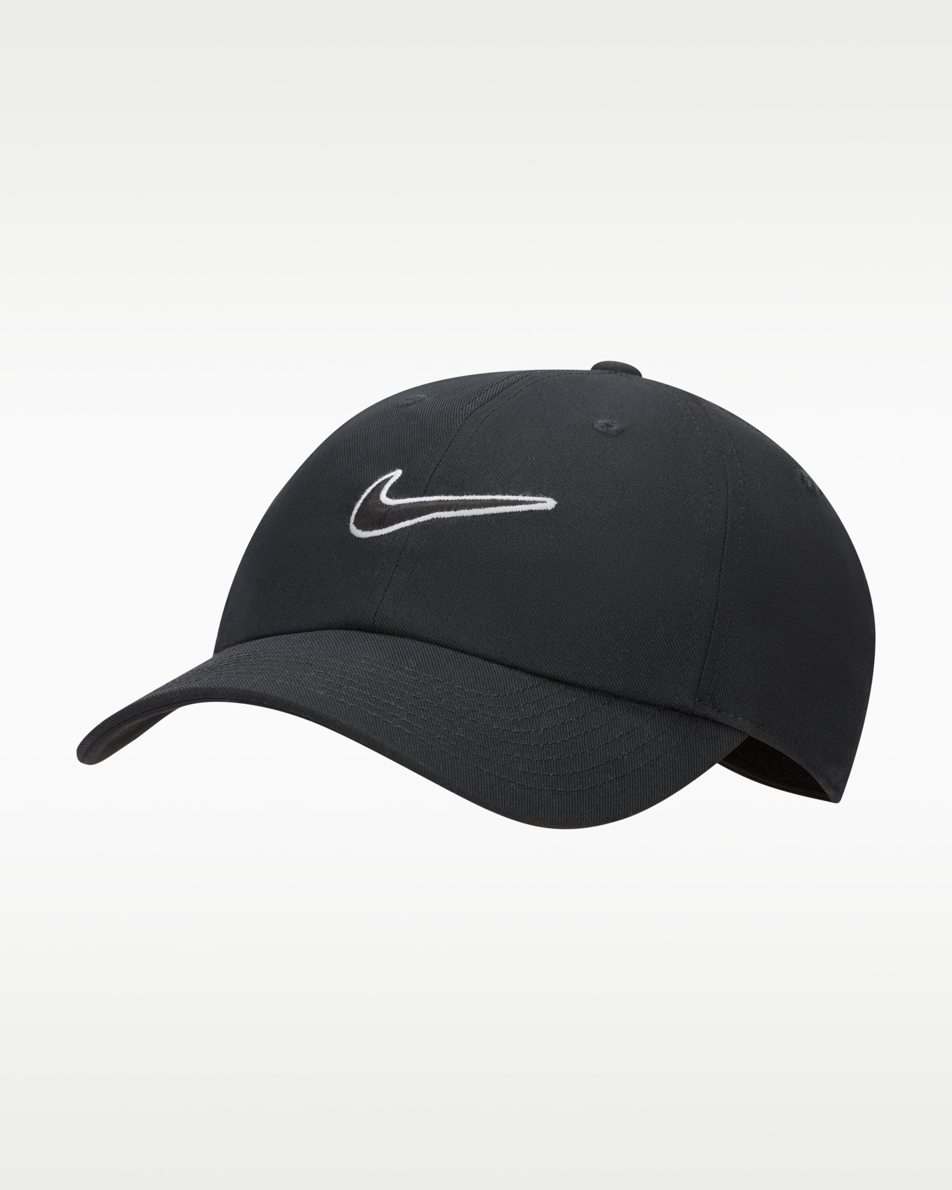 Nike Club unstrukturierte Swoosh Cap - Schwarz/Schwarz